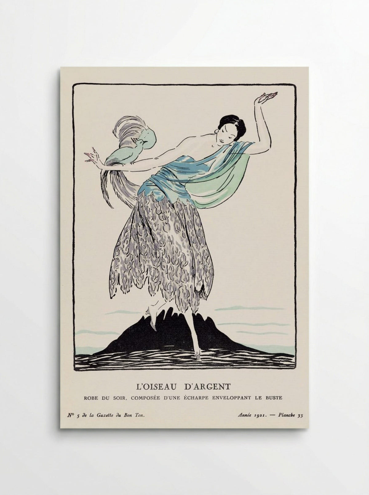 L'Oiseau d'Argent (Fashion Plate) - Fine Art Print - Poster
