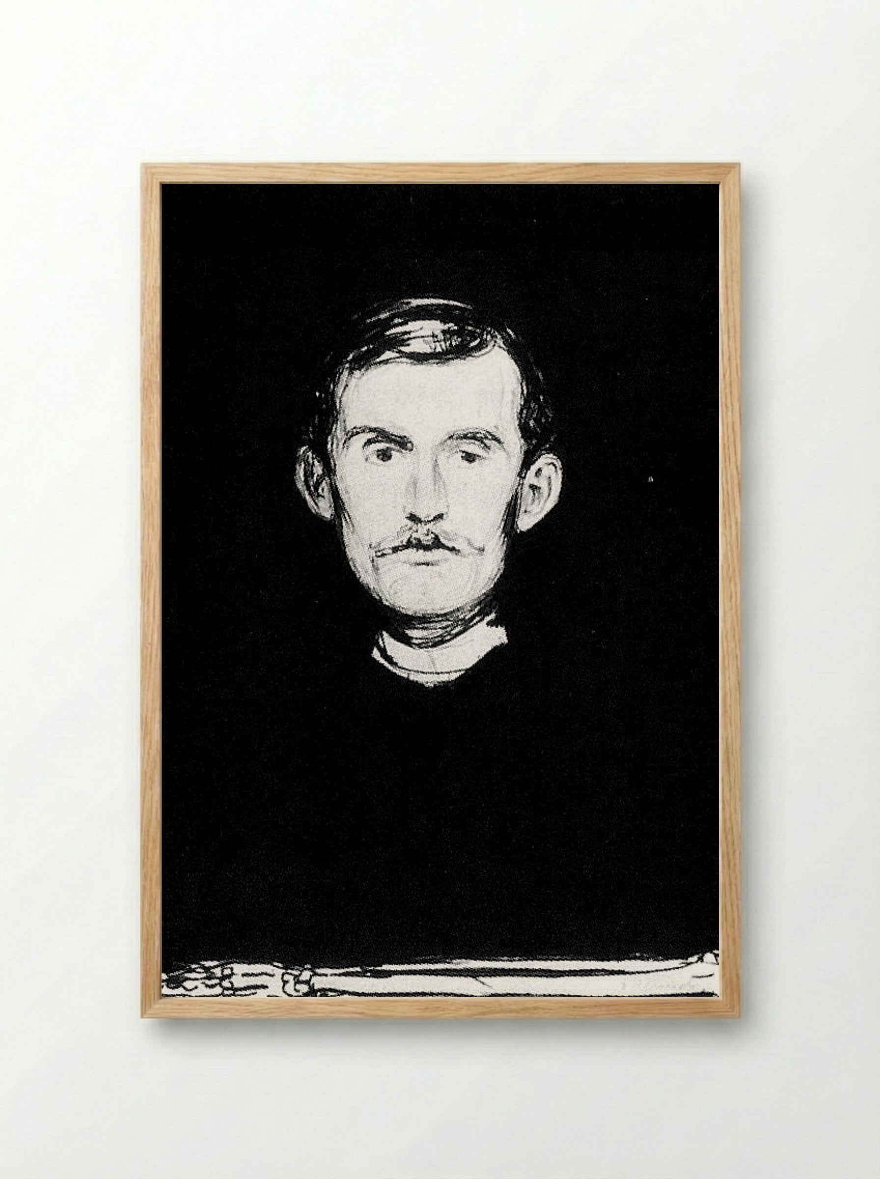 Self-Portrait I - Edvard Munch - Framed Print Wood