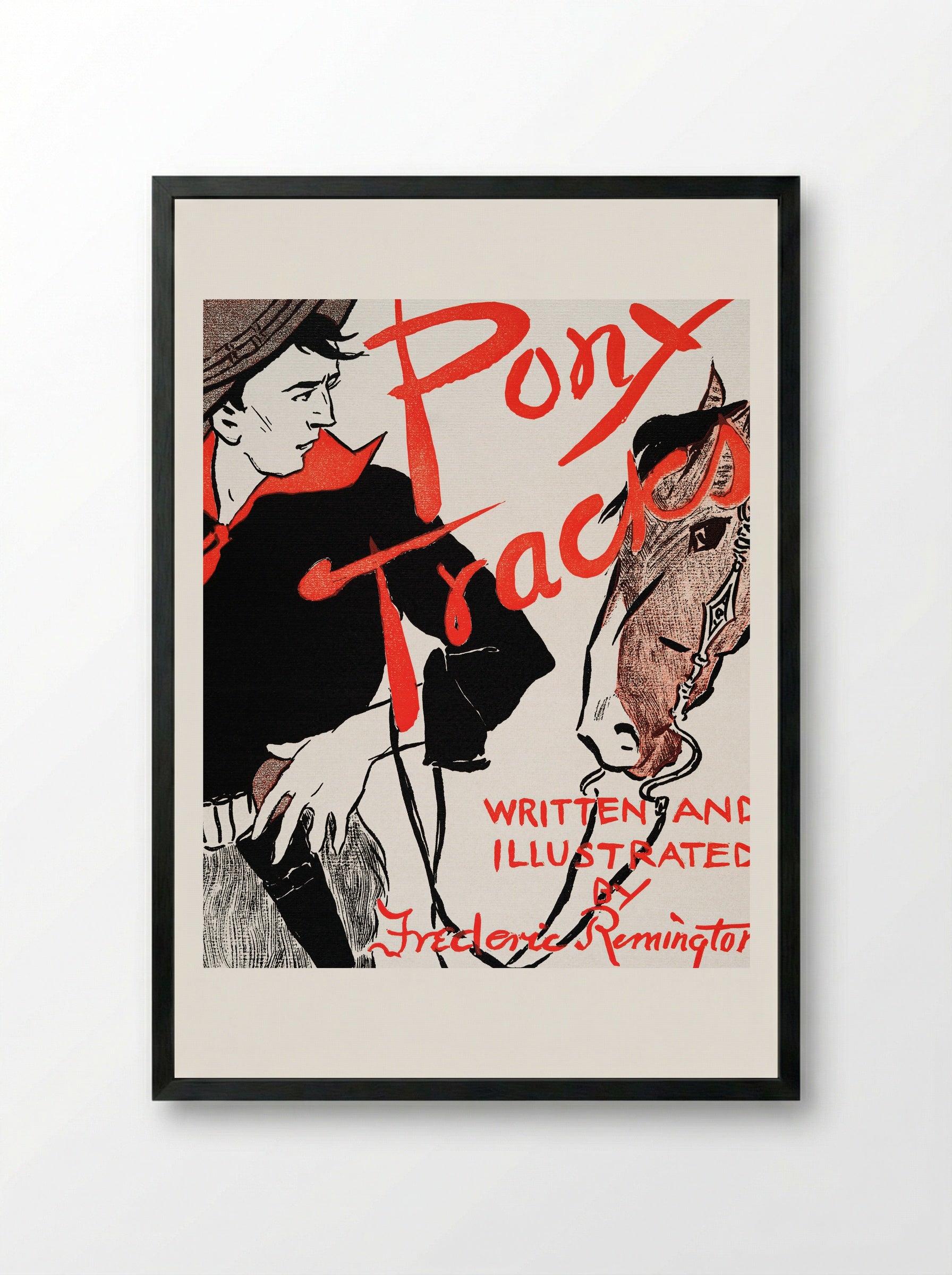 Pony Tracks - Edward Penfield - Framed Print Black