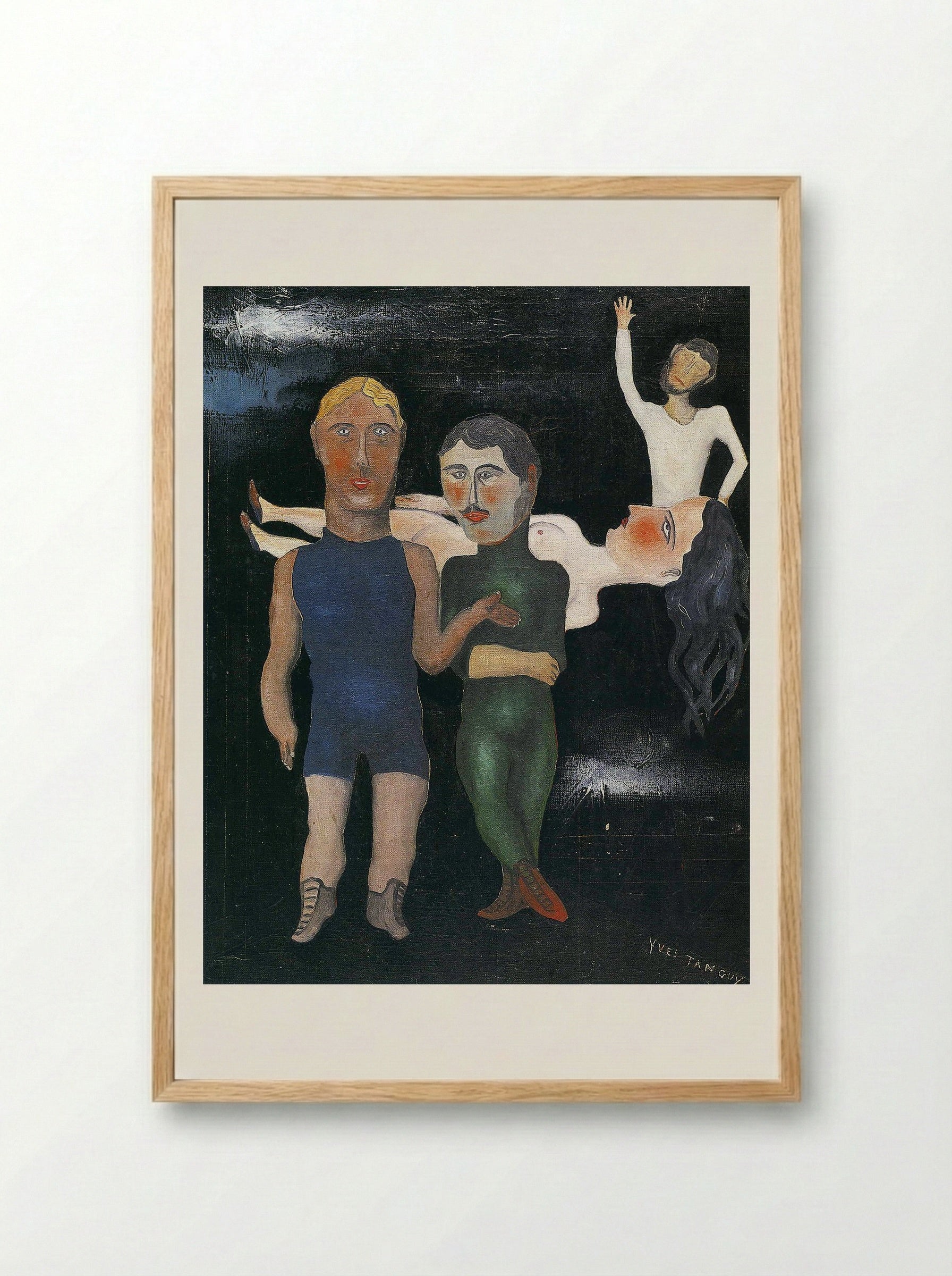 The Travelling Performers - Yves Tanguy - Framed Print Wood