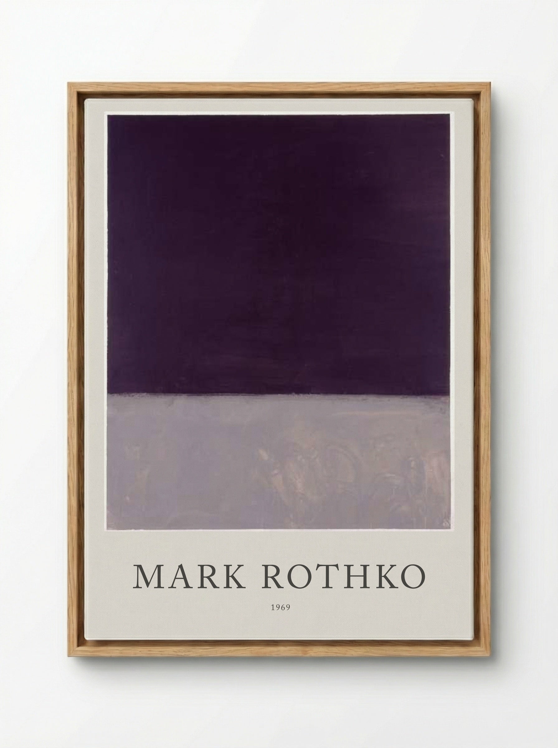 Untitled (Purple and Grey) - Mark Rothko - Framed Canvas Wood