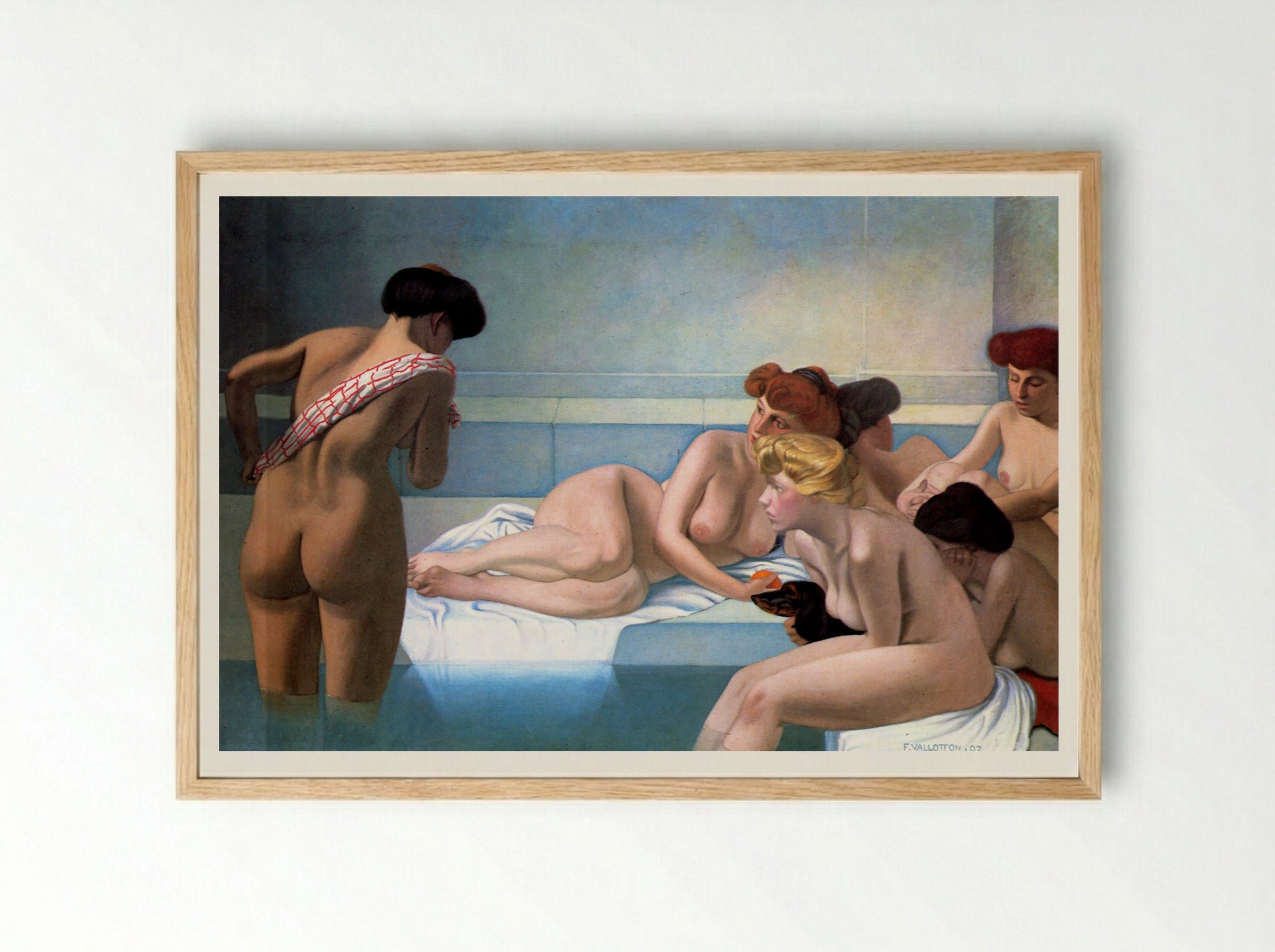 The Turkish Bath - Félix Vallotton - Framed Print Wood