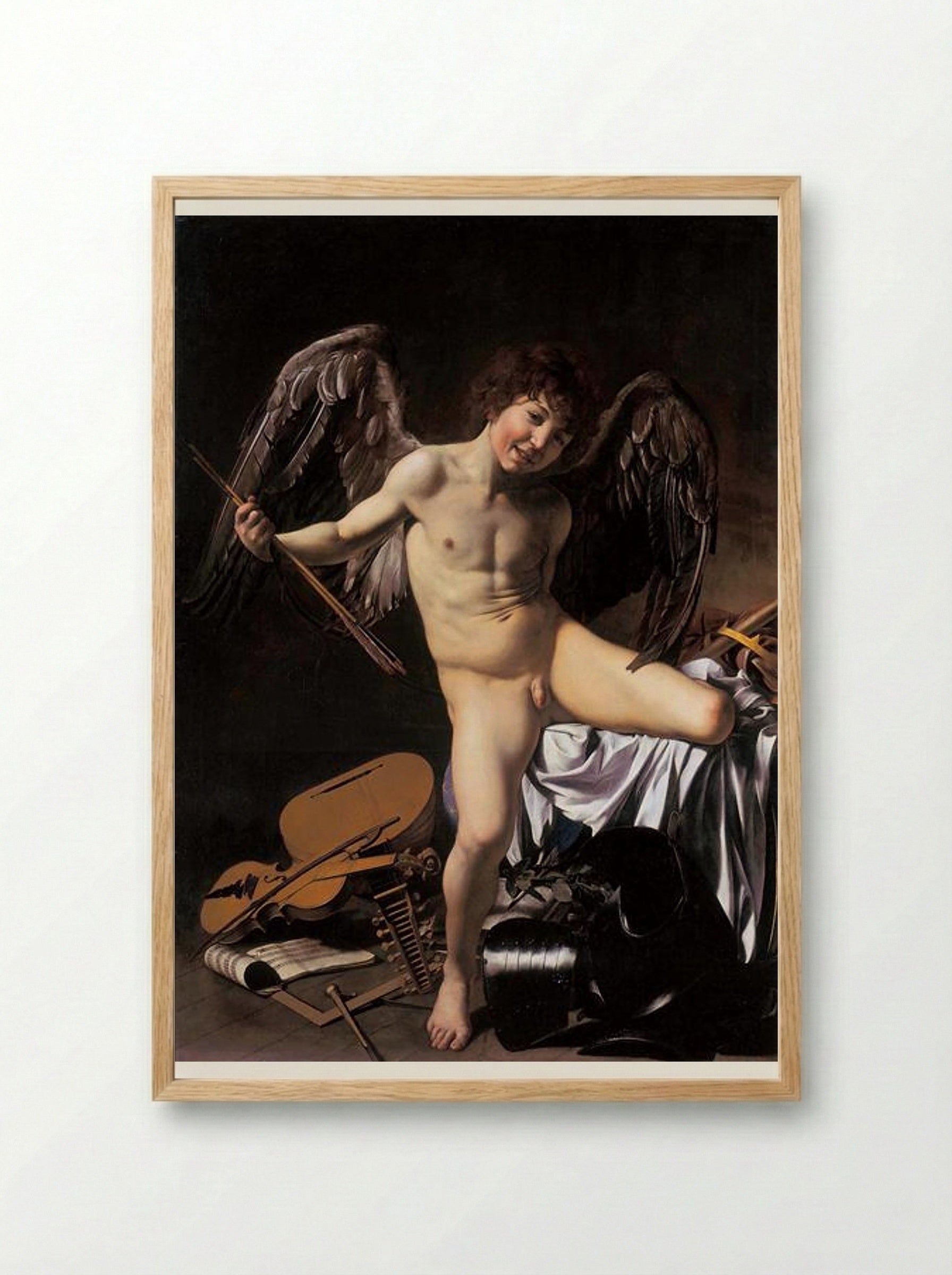Amor Victorious - Caravaggio - Framed Print Wood