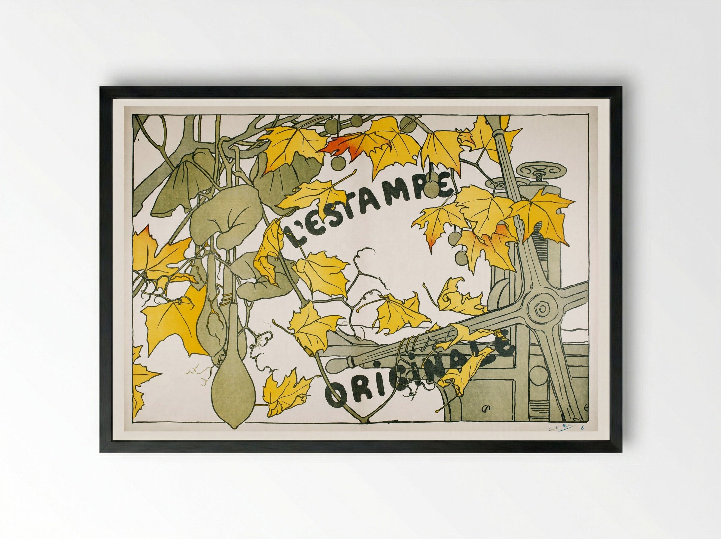Cover for the Second Year of L'Estampe Originale - Camille Martin - Framed Print Black