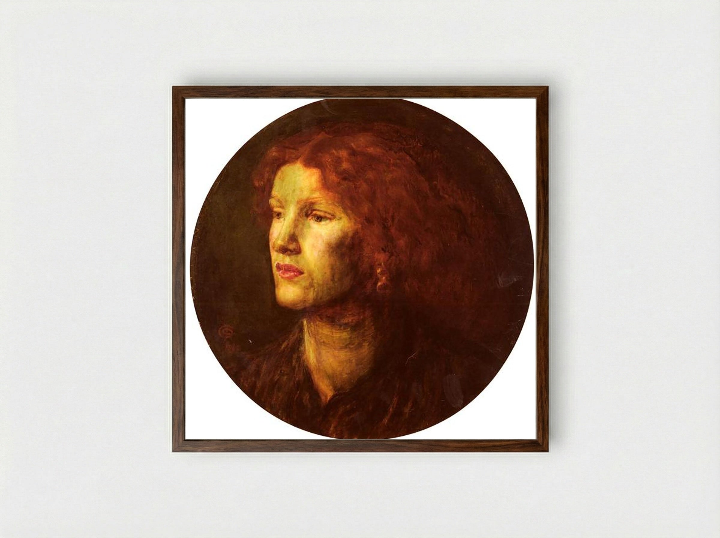 Fanny Cornforth - Dante Gabriel Rossetti - Framed Print Dark Wood