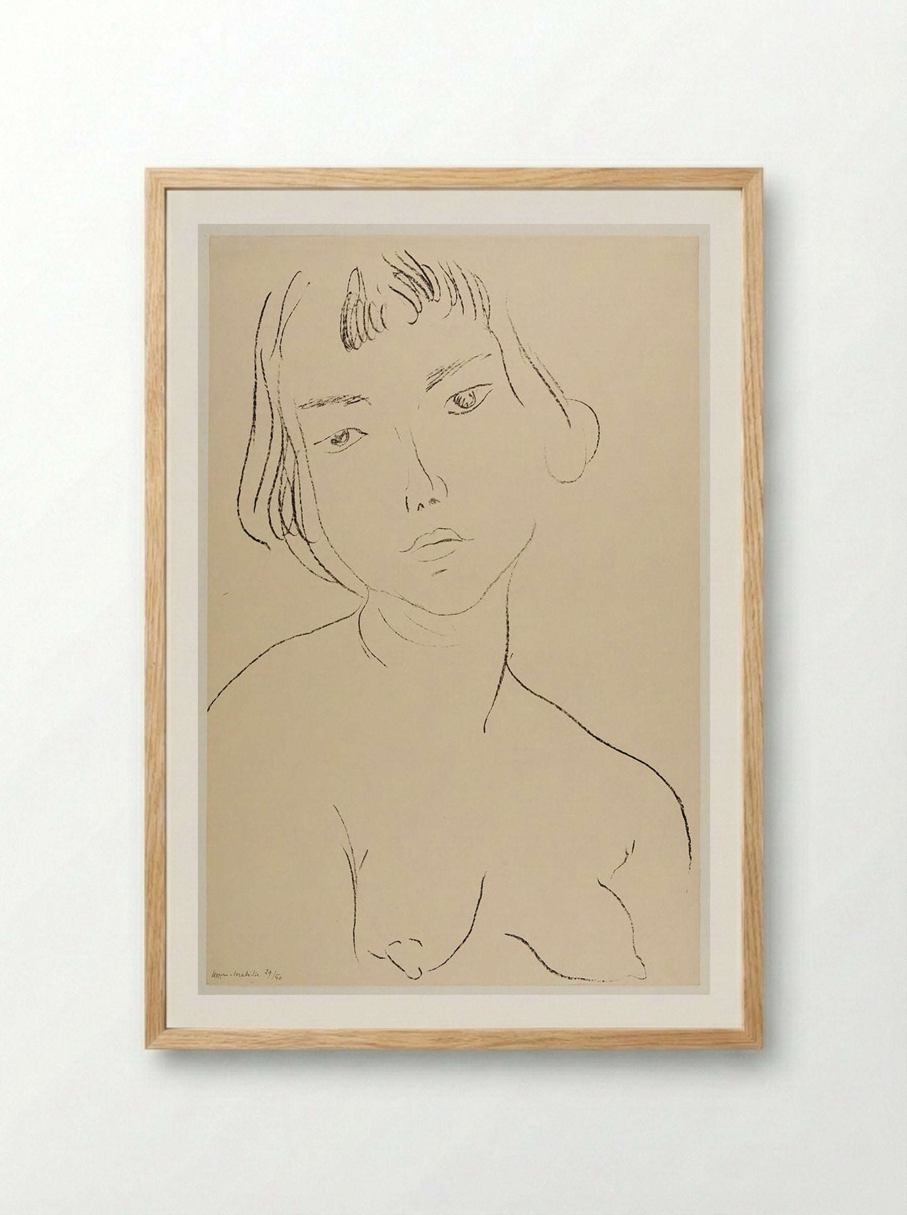 Bust of a Woman - Henri Matisse - Framed Print Wood