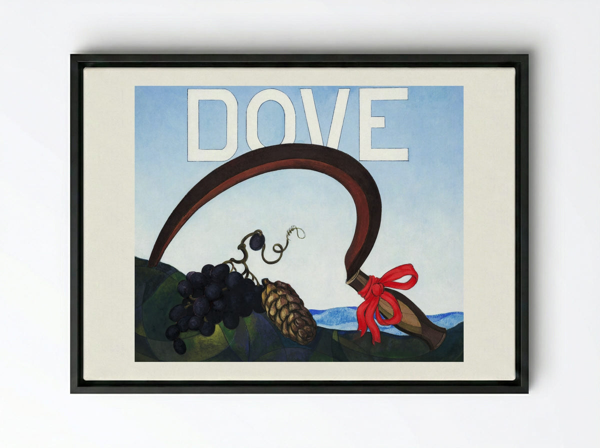 Dove - Charles Demuth - Framed Canvas Black