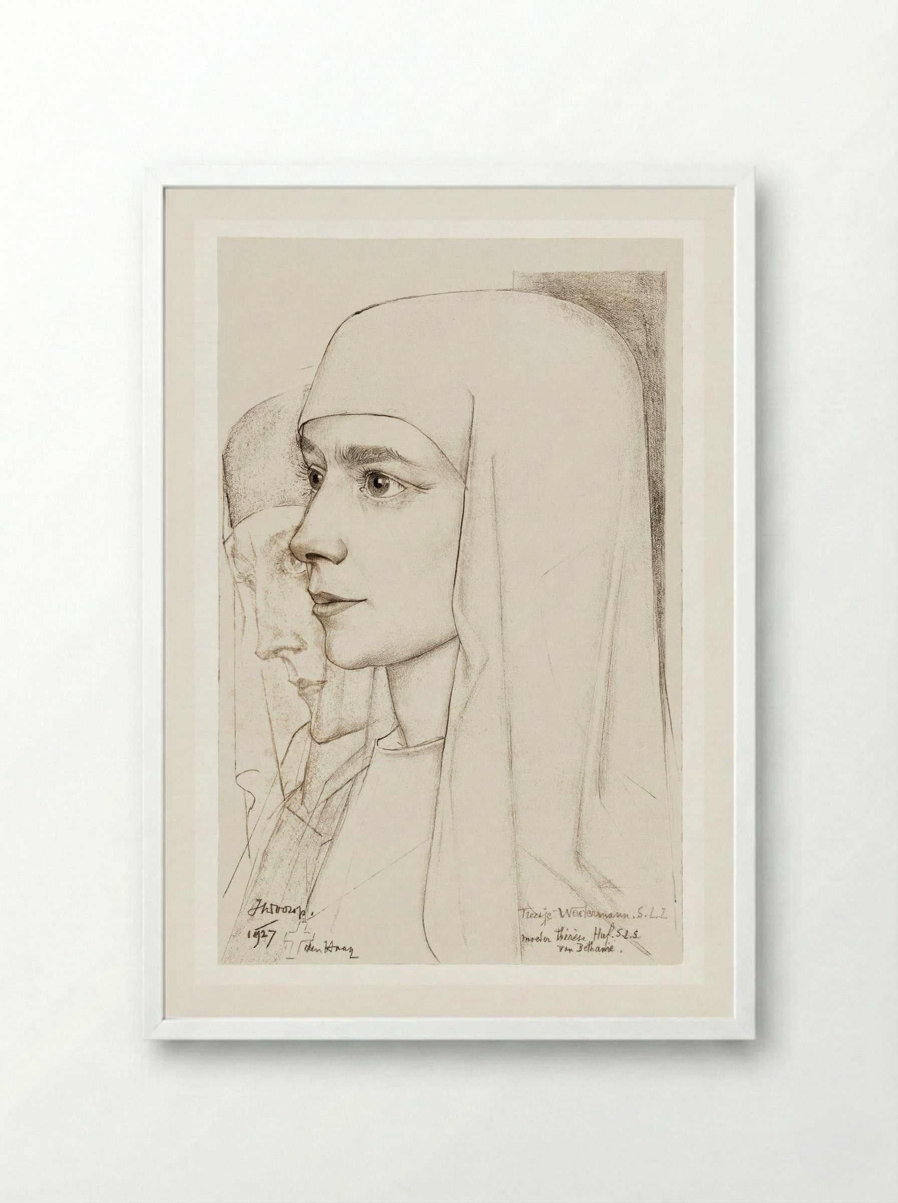 Portrait of Treesje Westermann - Jan Toorop - Framed Print White