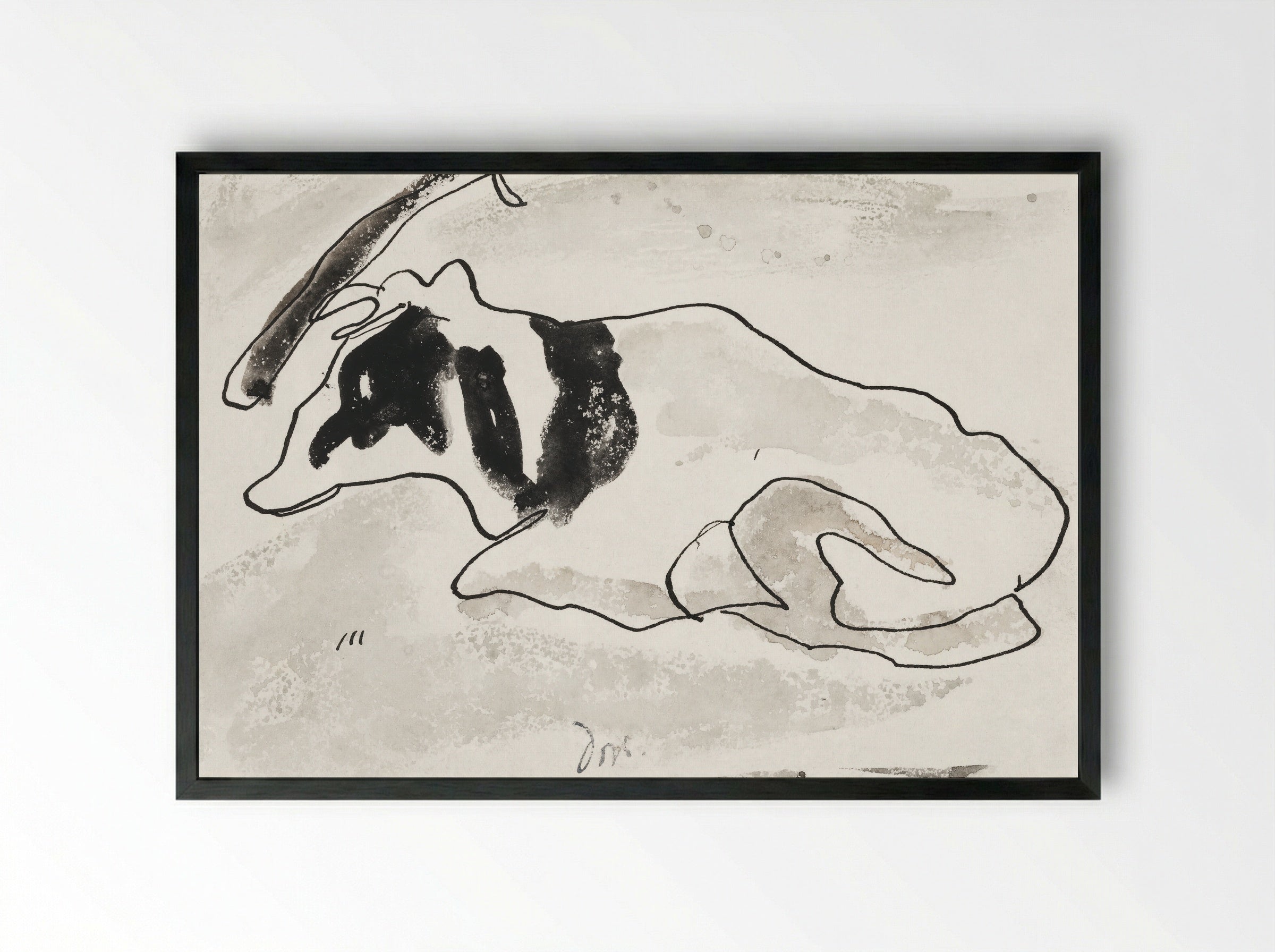 Cow II - Arthur Dove - Framed Print Black