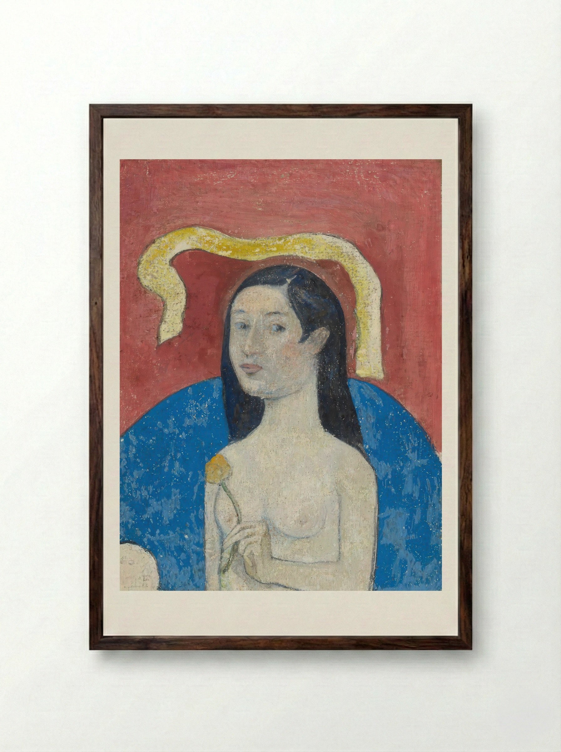 Portrait of the Artist's Mother, Eve - Paul Gauguin - Framed Print Dark Wood