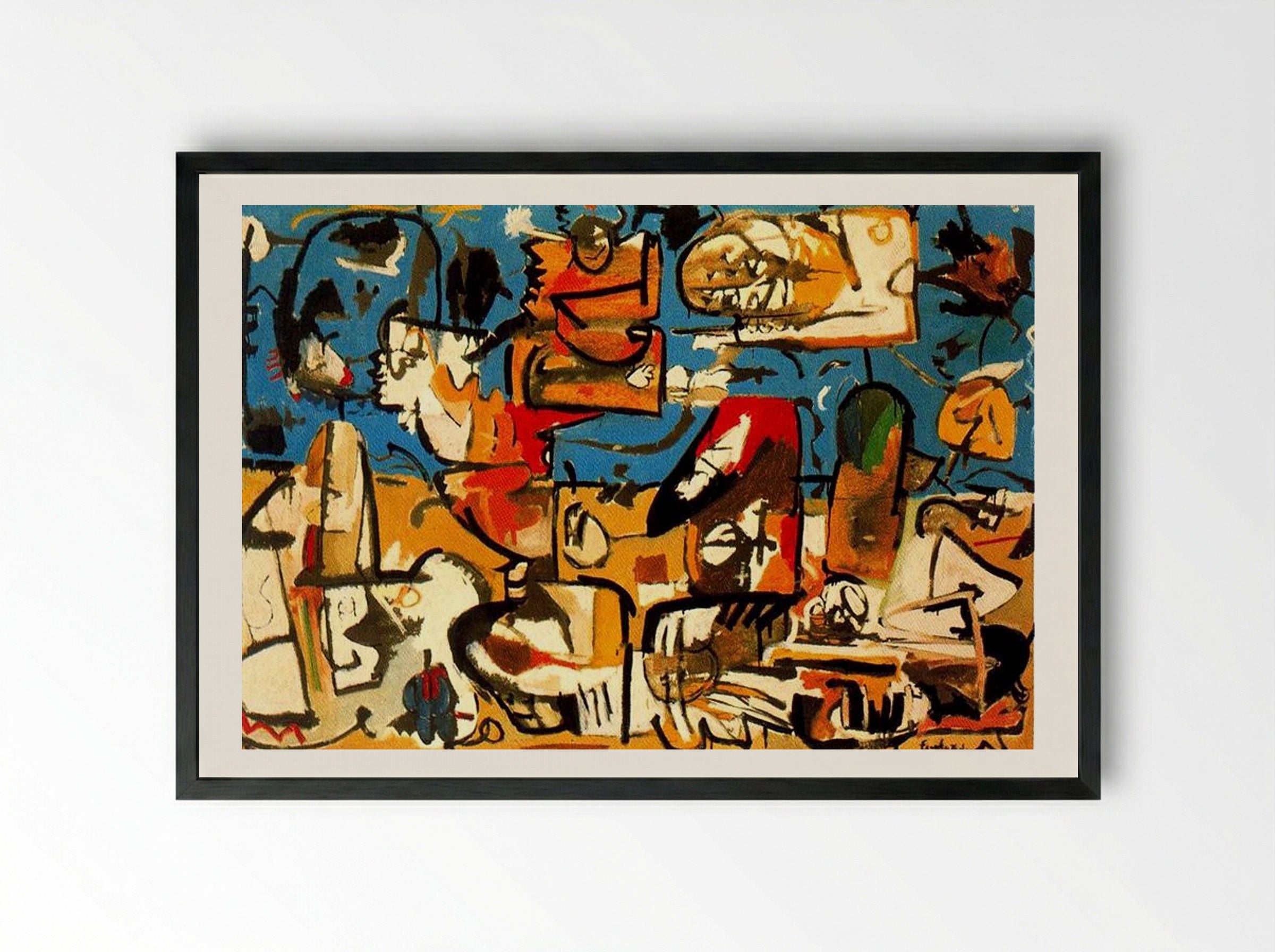 Untitled (Abstract Composition) - Helen Frankenthaler - Framed Print Black