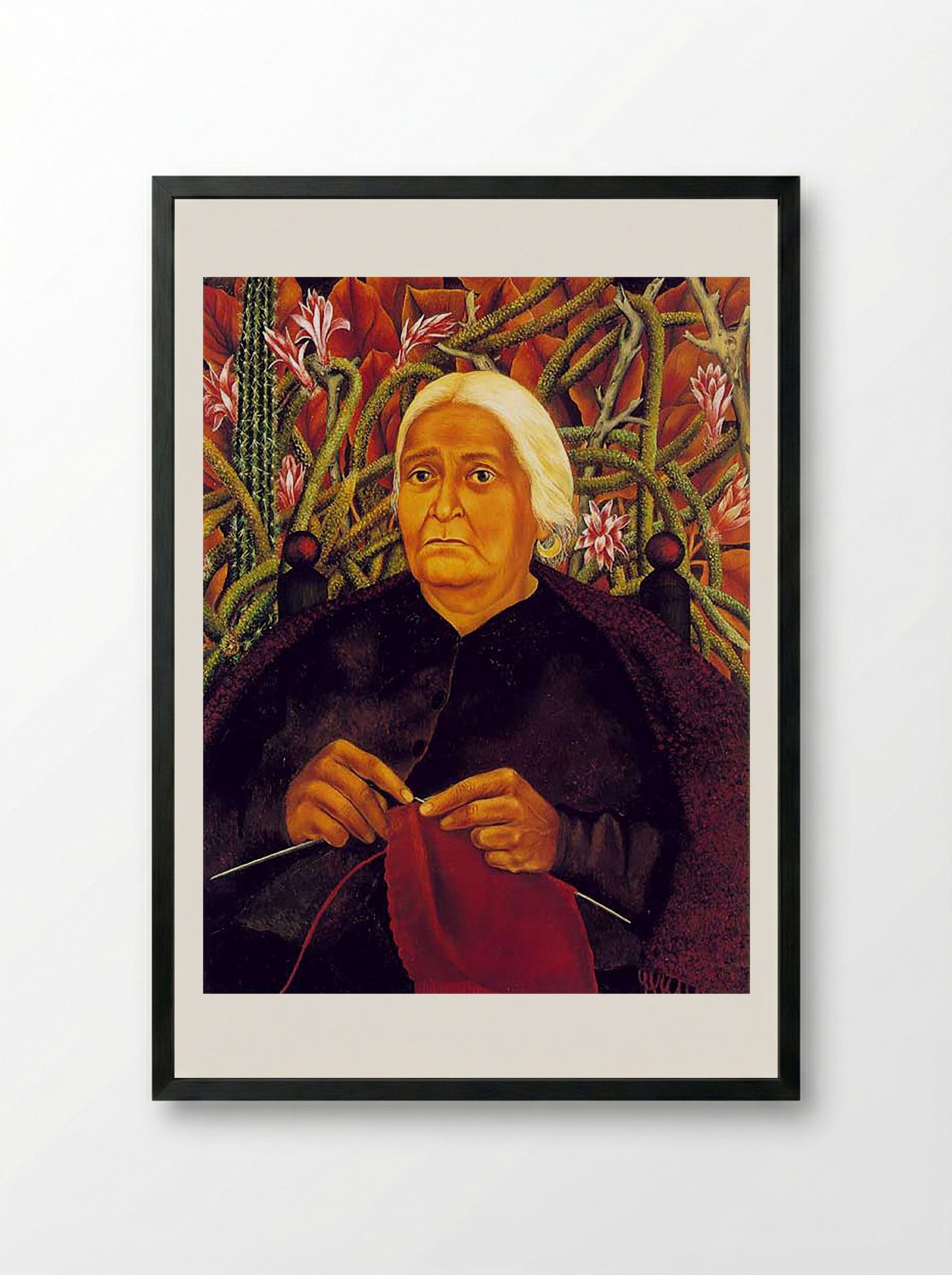 Portrait of Doña Rosita Morillo - Frida Kahlo - Framed Print Black