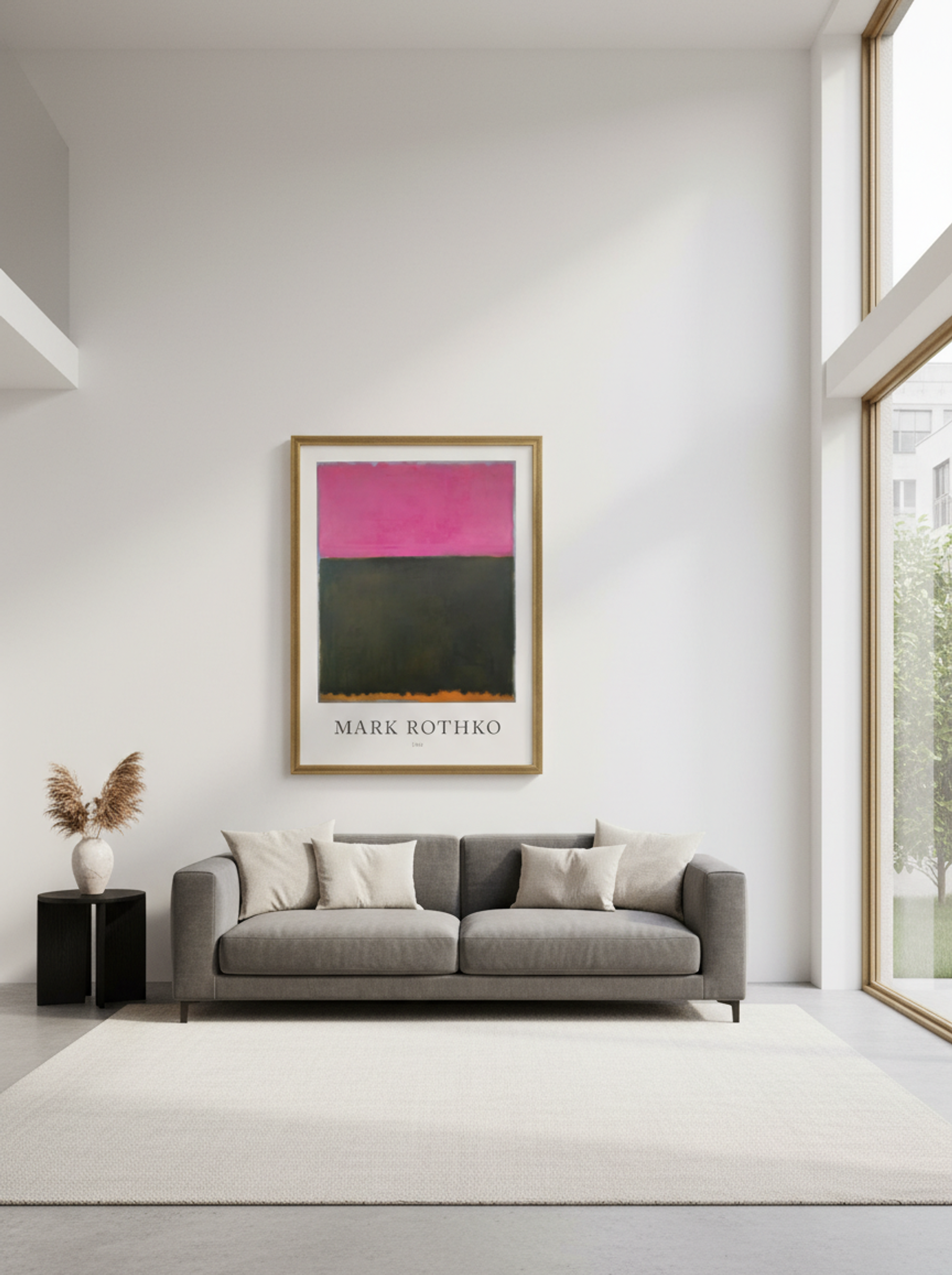 Untitled (Pink over Dark Green) - Mark Rothko - Lifestyle