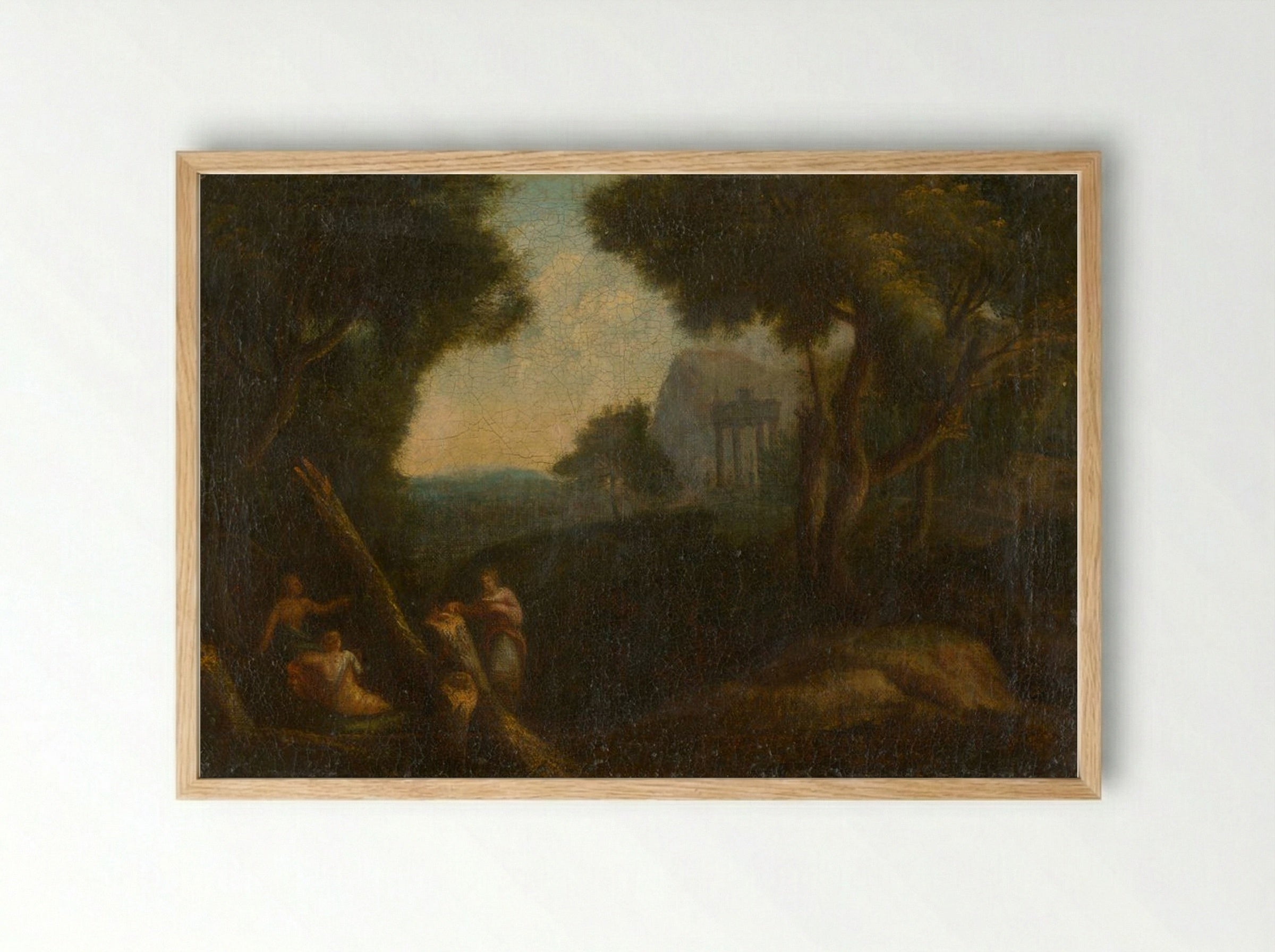 Nymphs in the Woods - Nicolas Poussin - Framed Print Wood