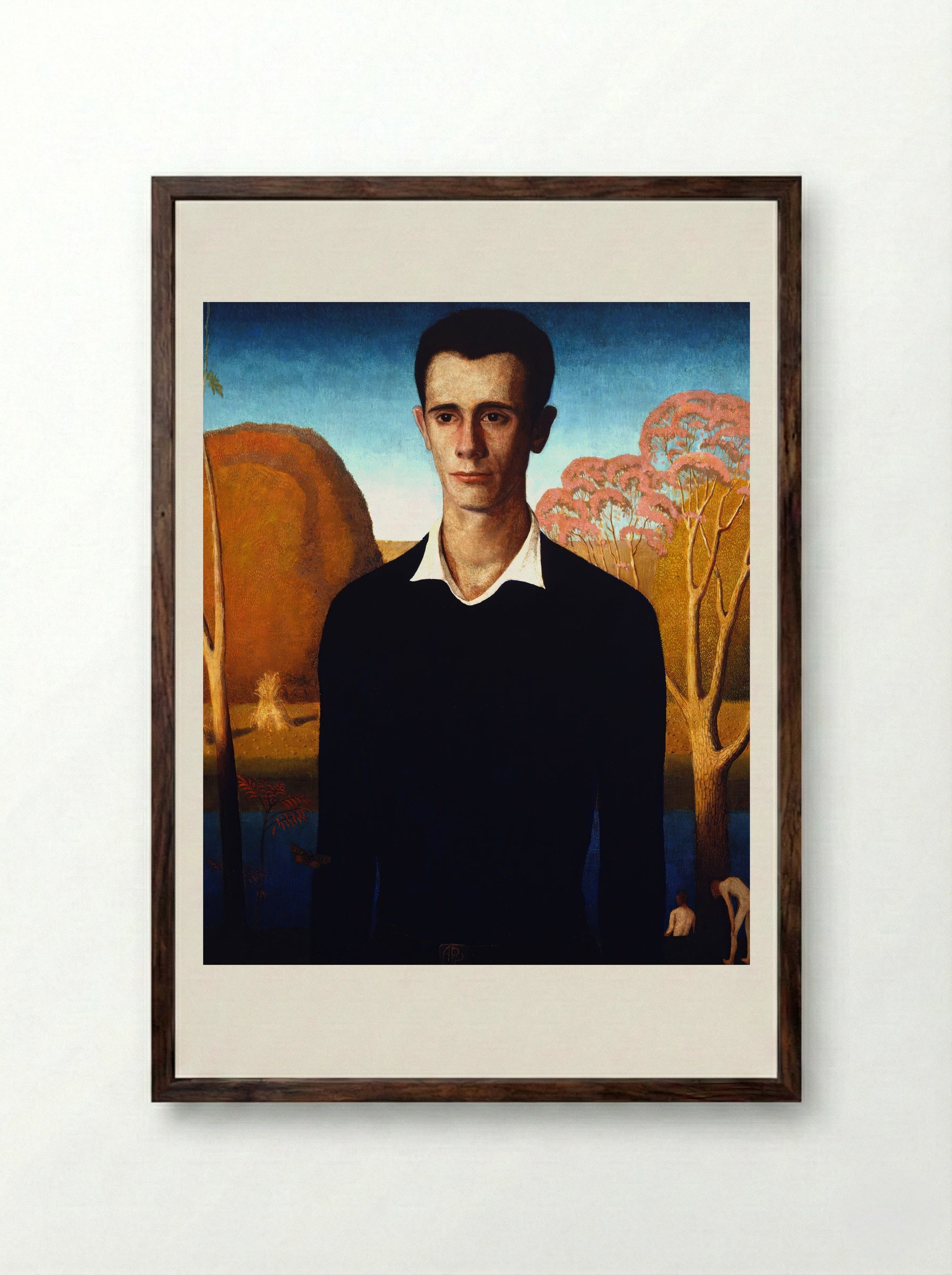 Arnold Comes of Age - Grant Wood - Framed Print Dark Wood