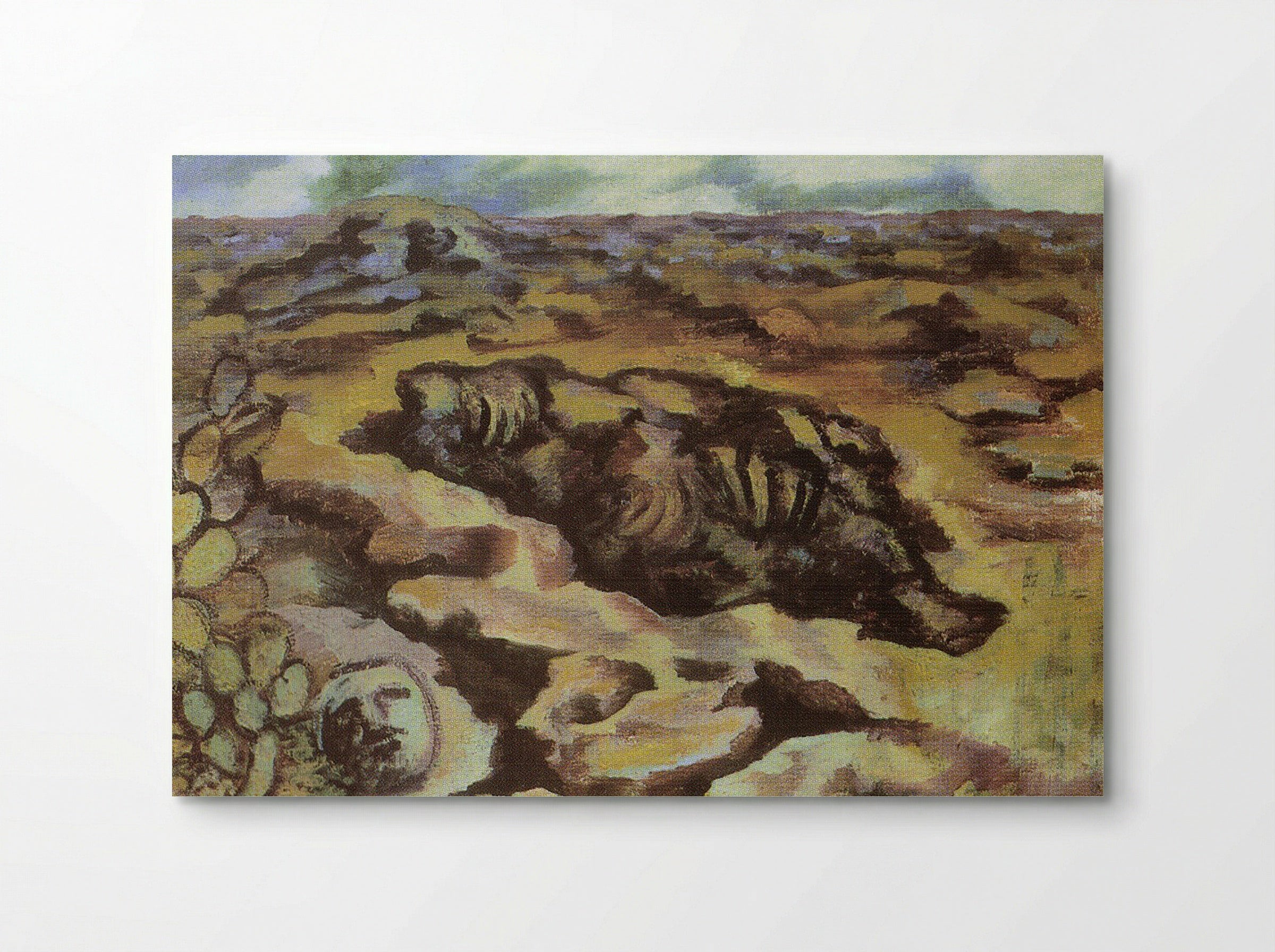 Landscape with Cactus and Mask - Diego Rivera - Poster
