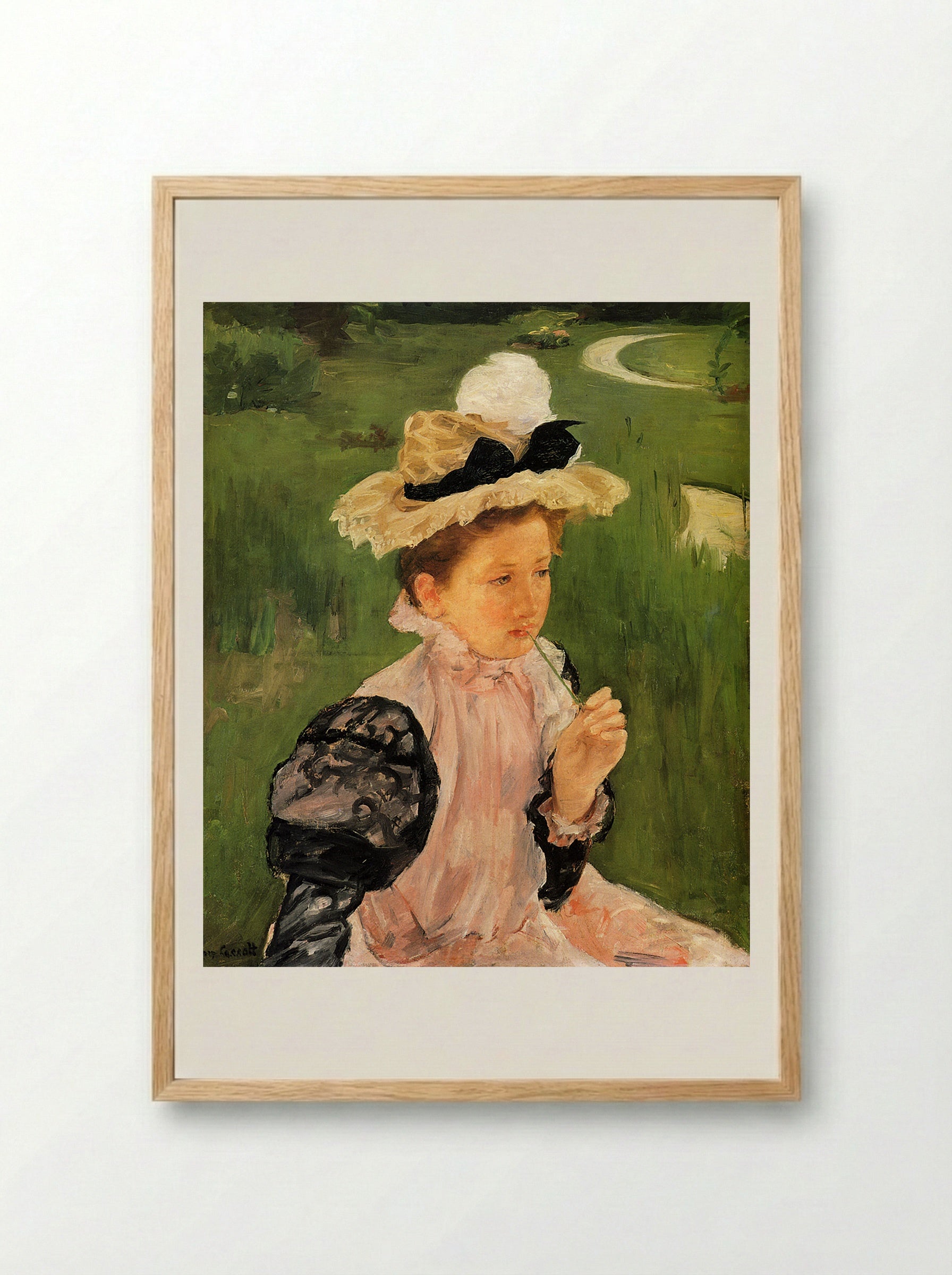 Portrait of a Young Girl - Mary Cassatt - Framed Print Wood