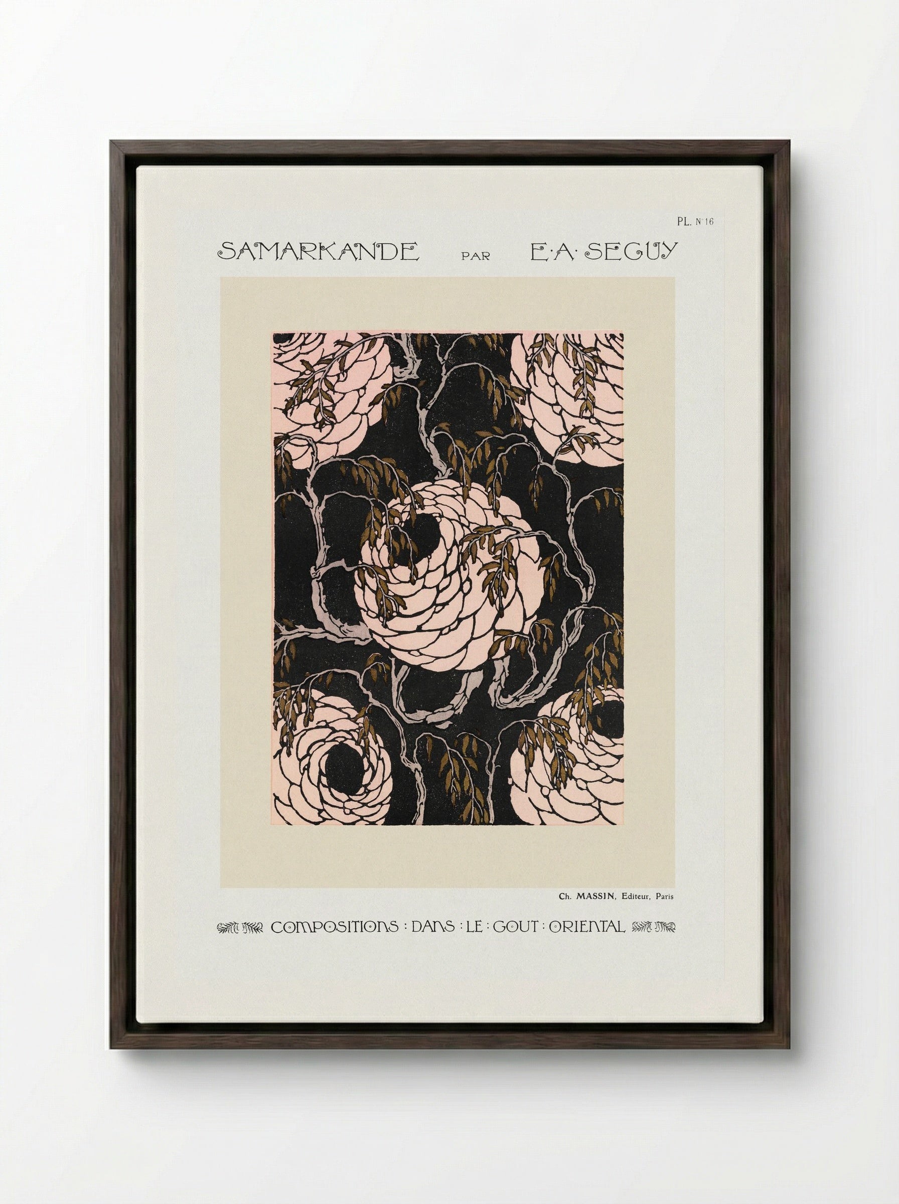 Samarkande (Plate 16, Compositions in the Oriental Style) - Émile-Allain Séguy - Framed Canvas Dark Wood
