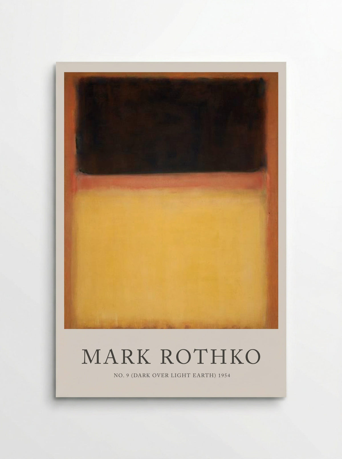 No. 9 (Dark Over Light Earth) - Mark Rothko - Poster