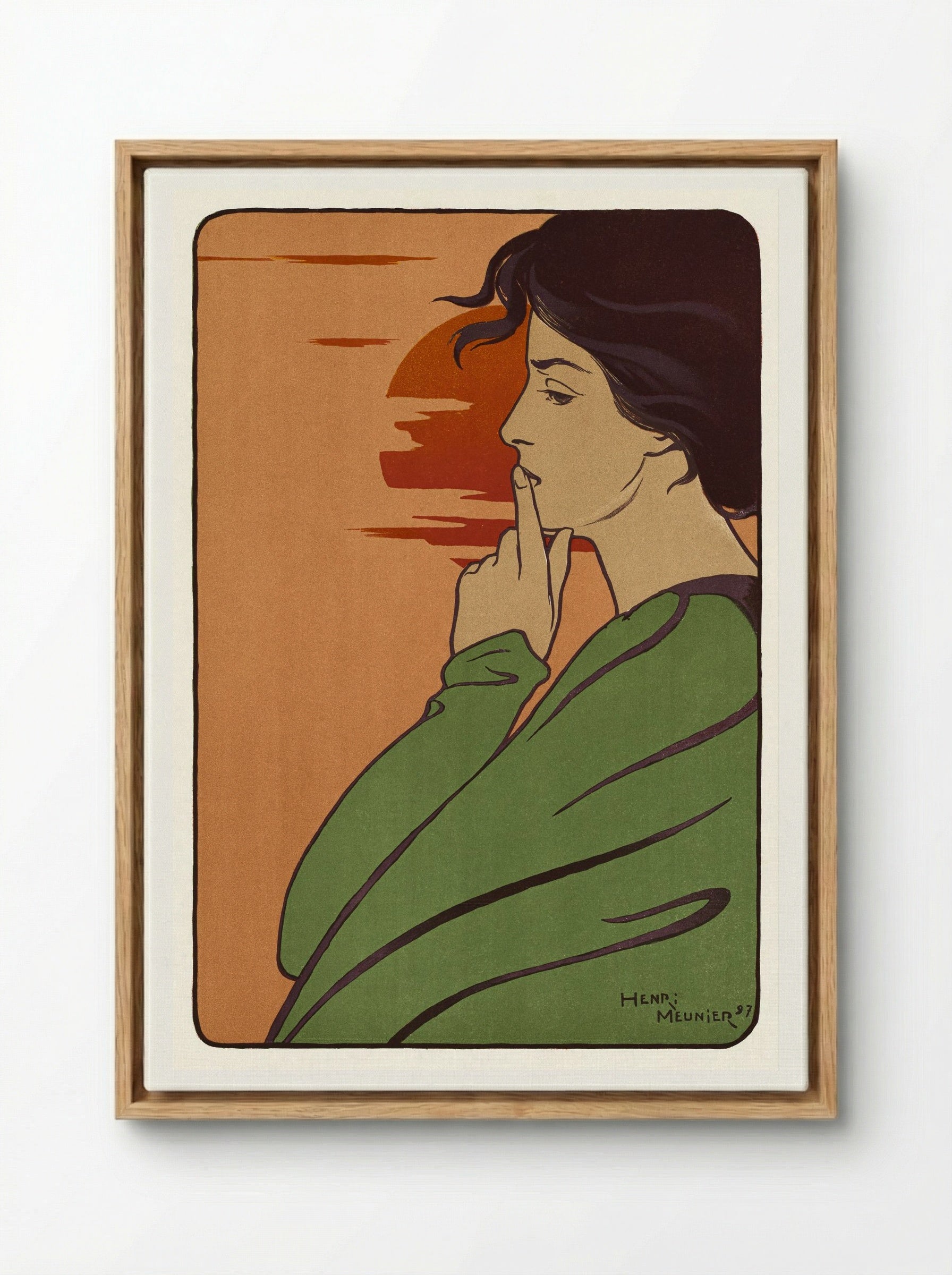 L'Heure du silence - Henri-Georges Meunier - Framed Canvas Wood