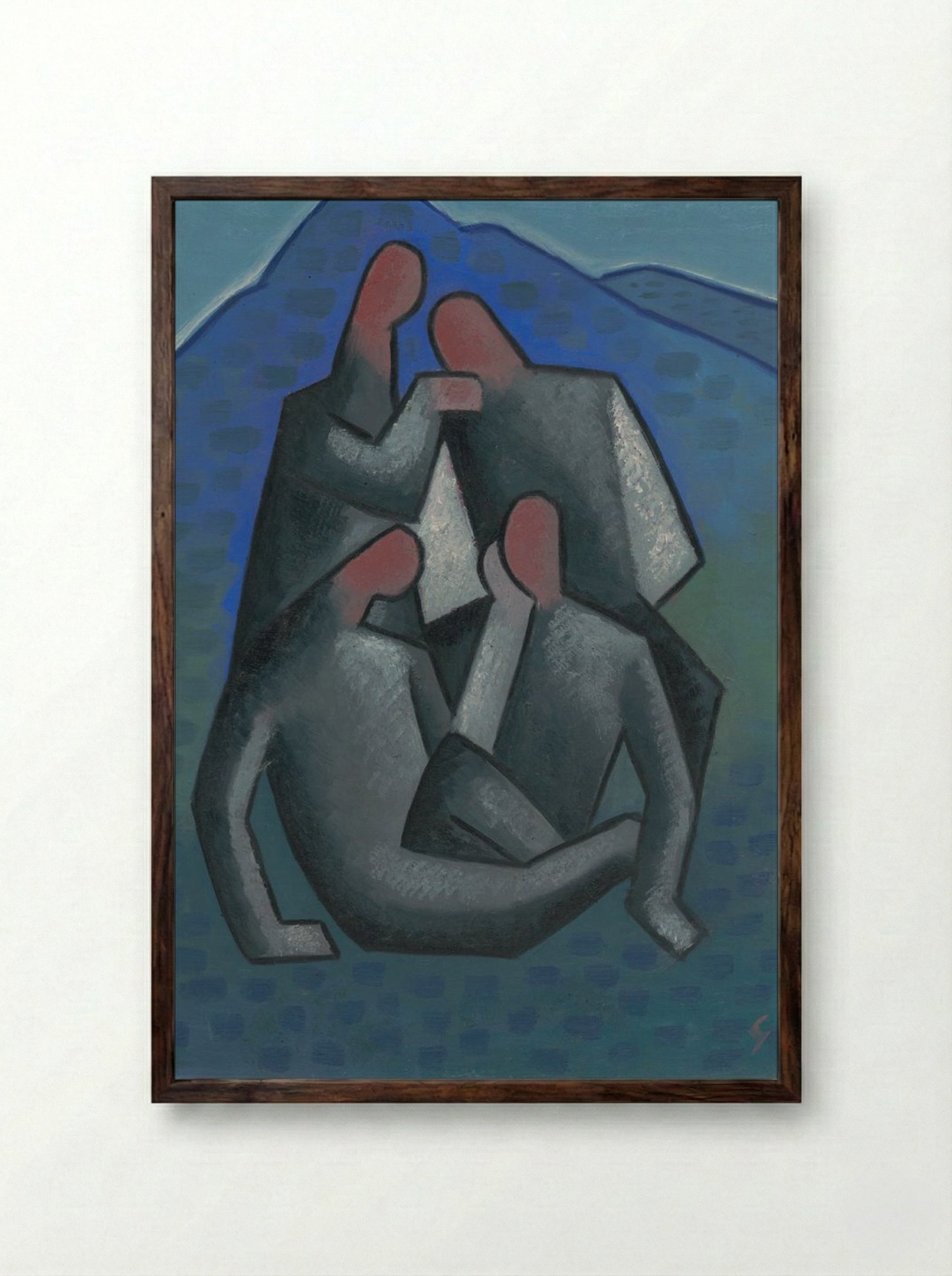 Robbers - Mikuláš Galanda - Framed Print Dark Wood