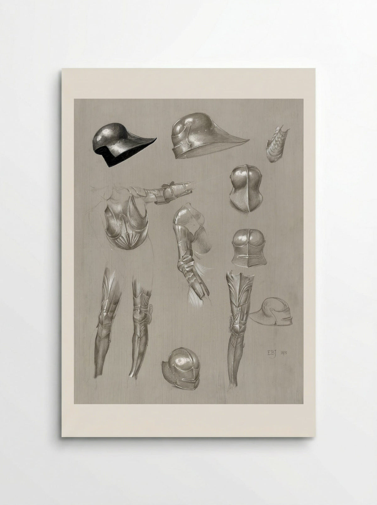 Studies of a Suit of Armour - Edward Burne-Jones - Poster