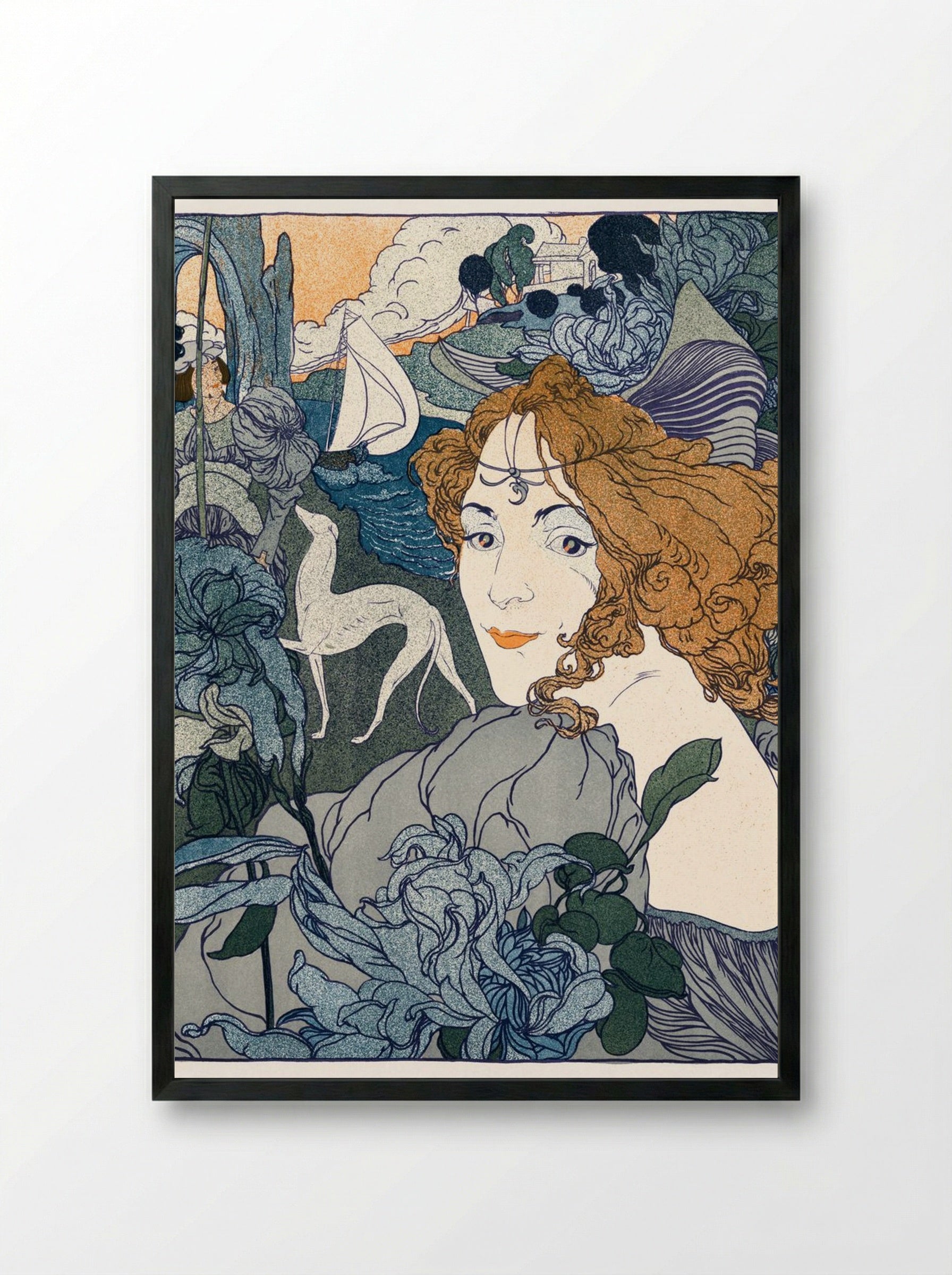 Retour - Georges de Feure - Framed Print Black