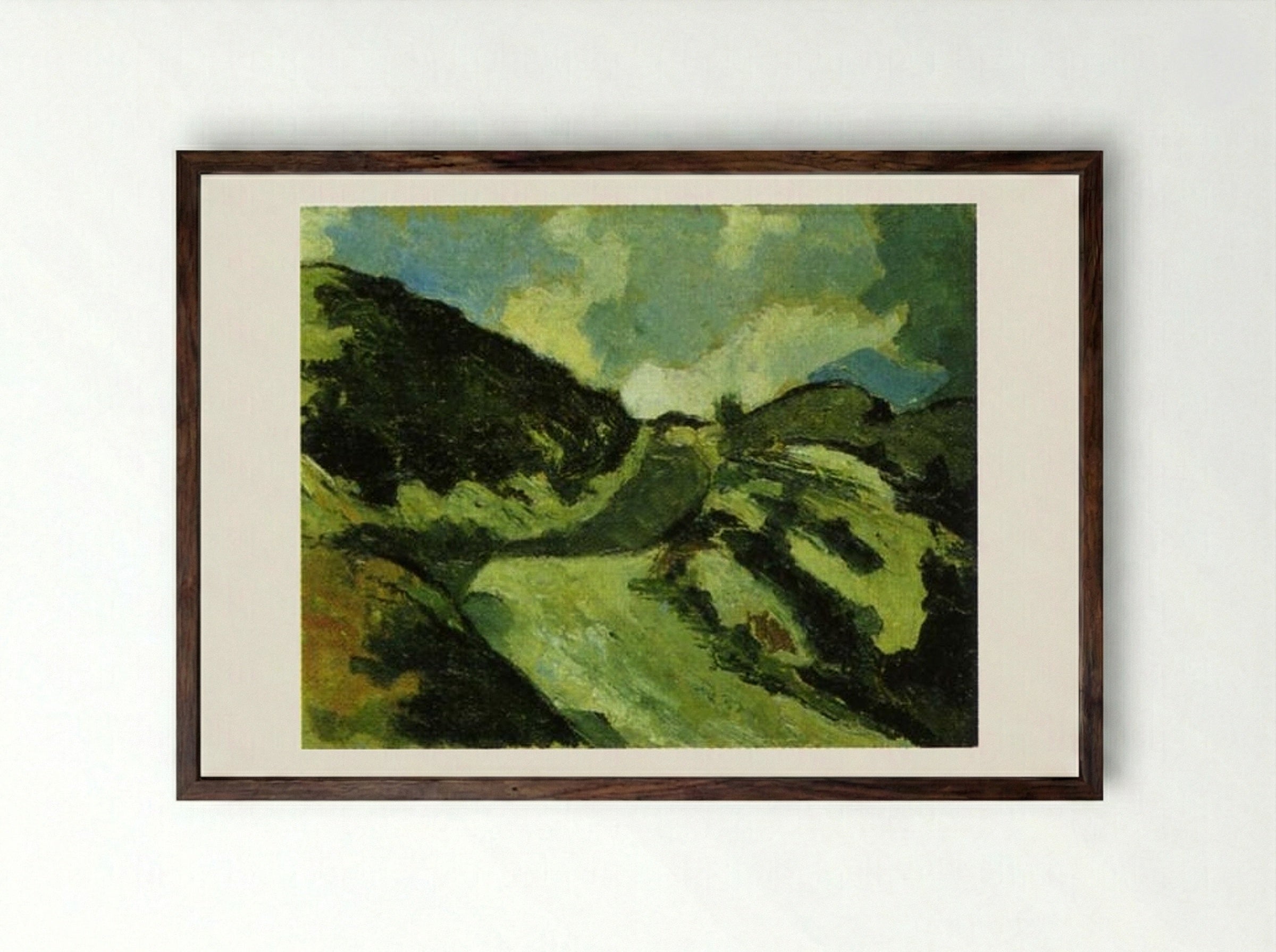 Dune Landscape - Theo van Doesburg - Framed Print Dark Wood