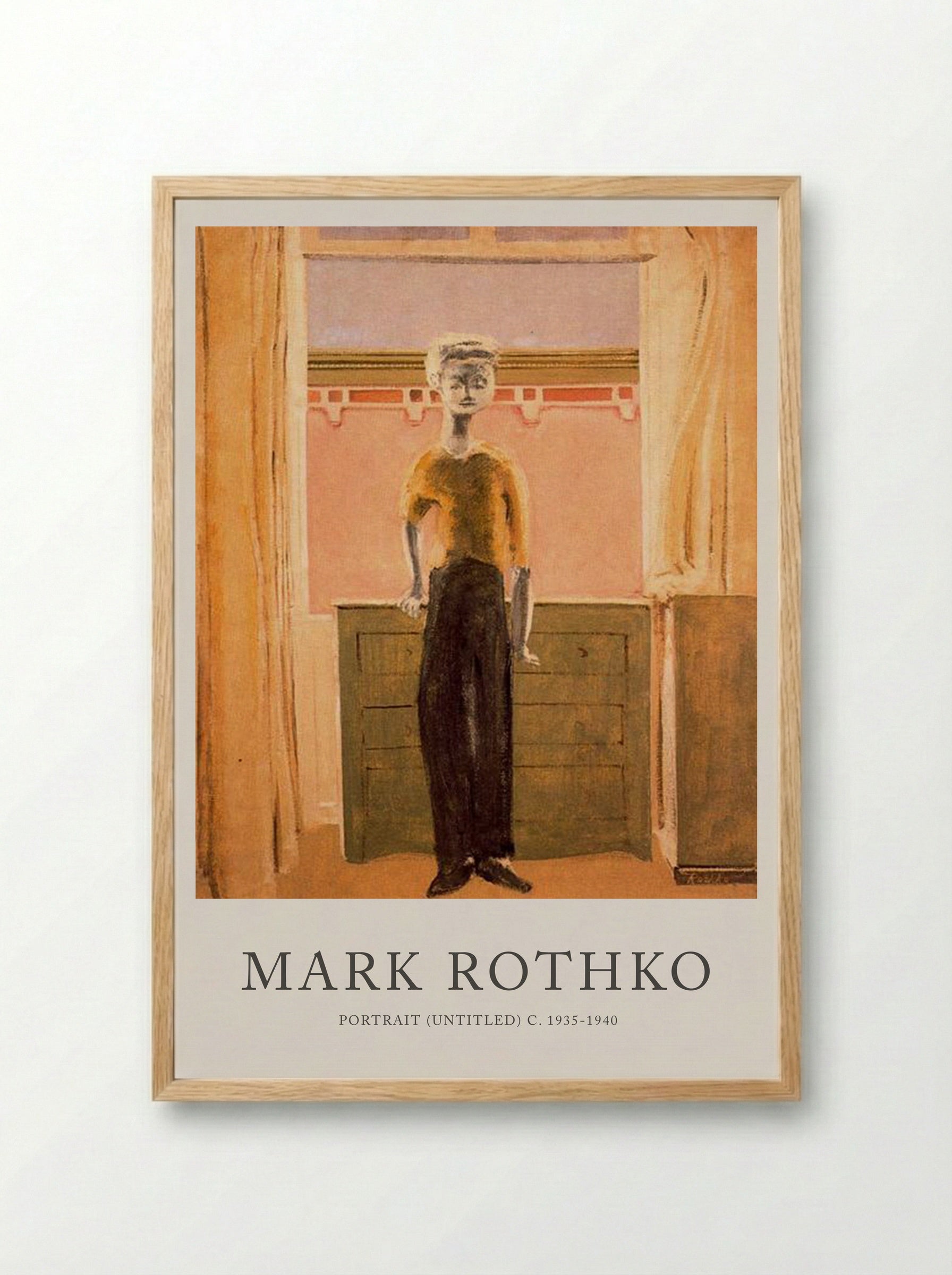 Untitled (Standing Figure by Window) - Mark Rothko - Framed Print Wood