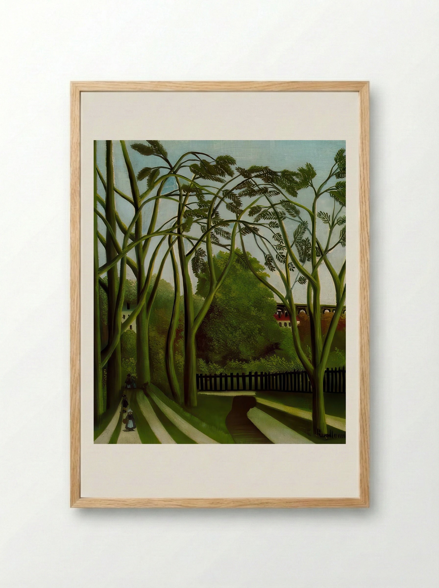 Landscape on the Banks of the Bièvre at Bicêtre by Henri Rousseau – Naïve French Countryside Print - Framed Print Wood