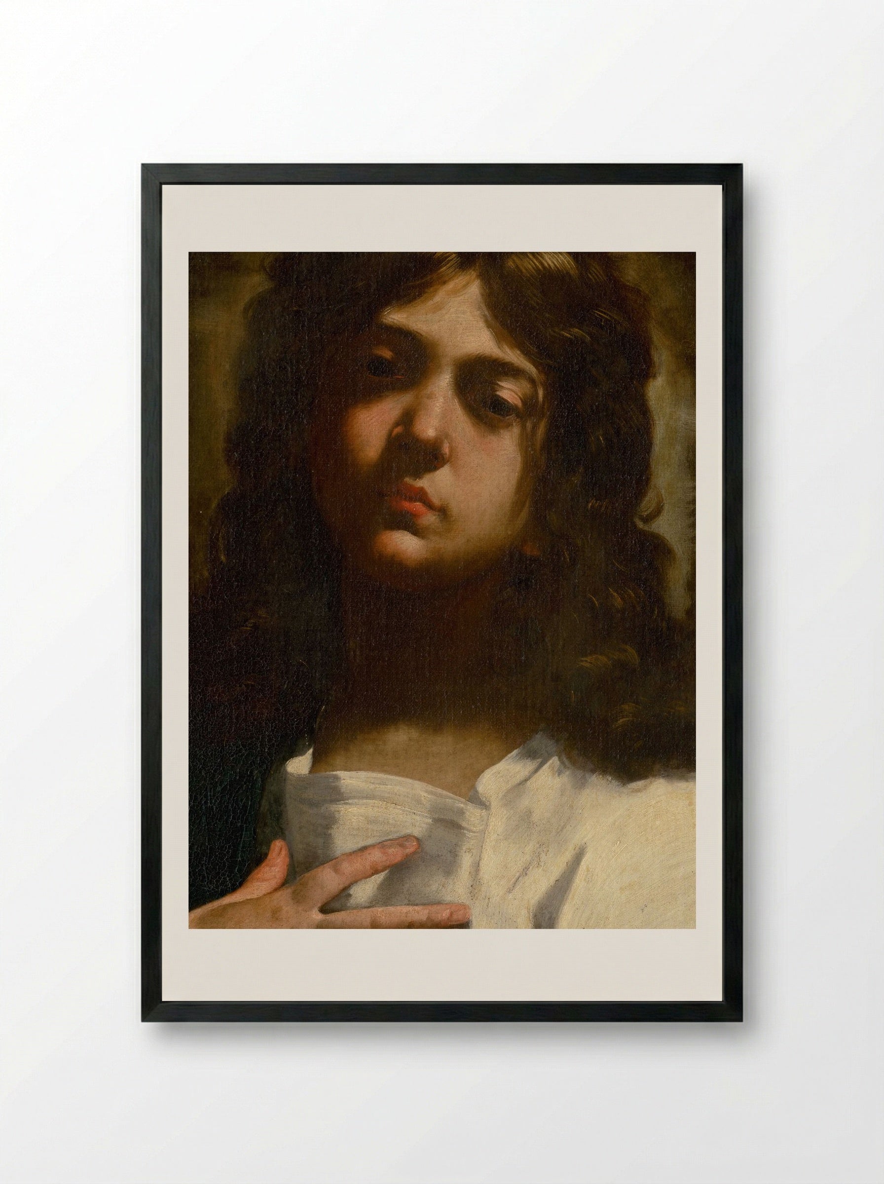 Saint John the Evangelist - Guido Reni - Framed Print Black