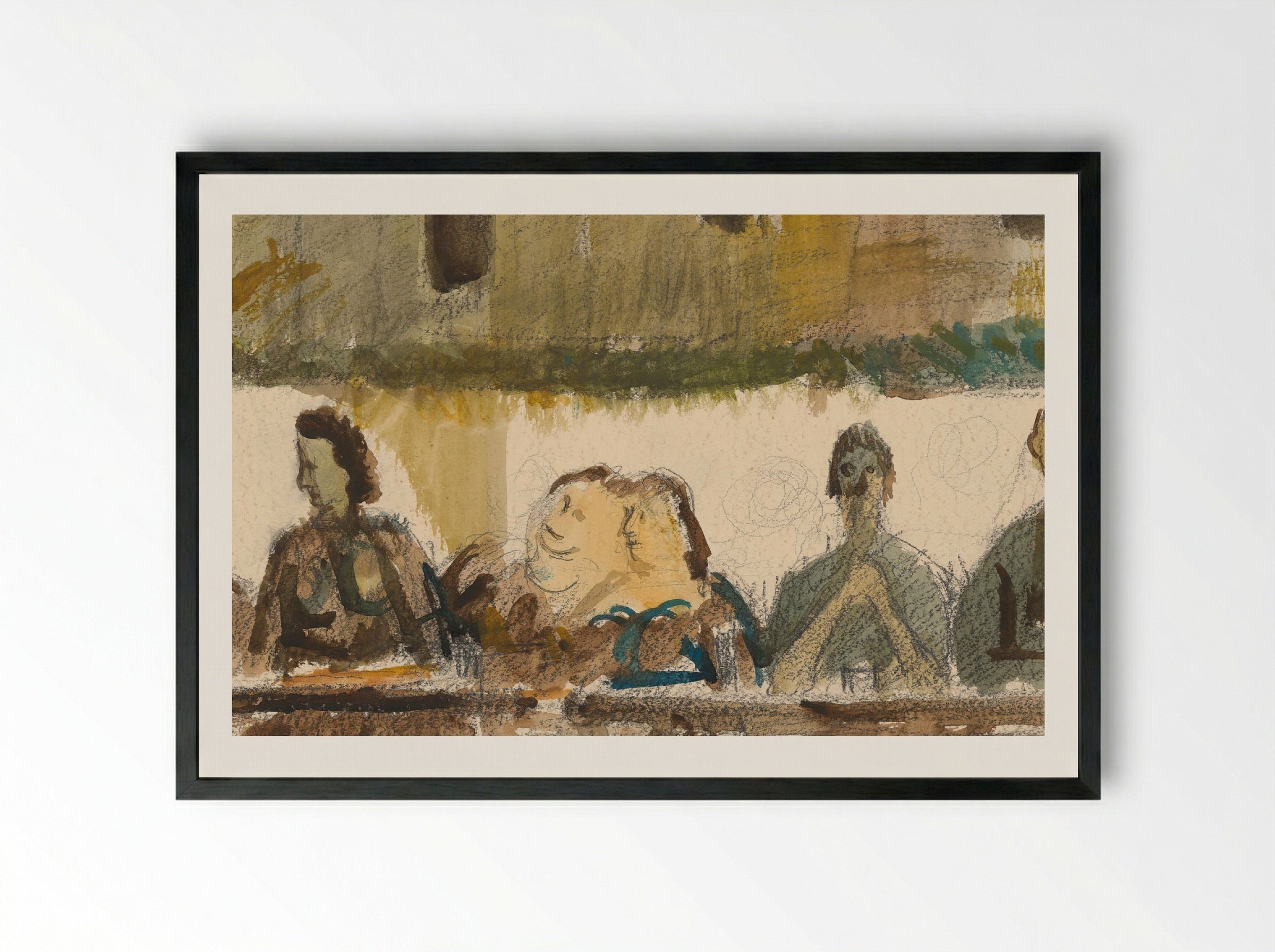 Feast in Front of the House - Cyprián Majerník - Framed Print Black