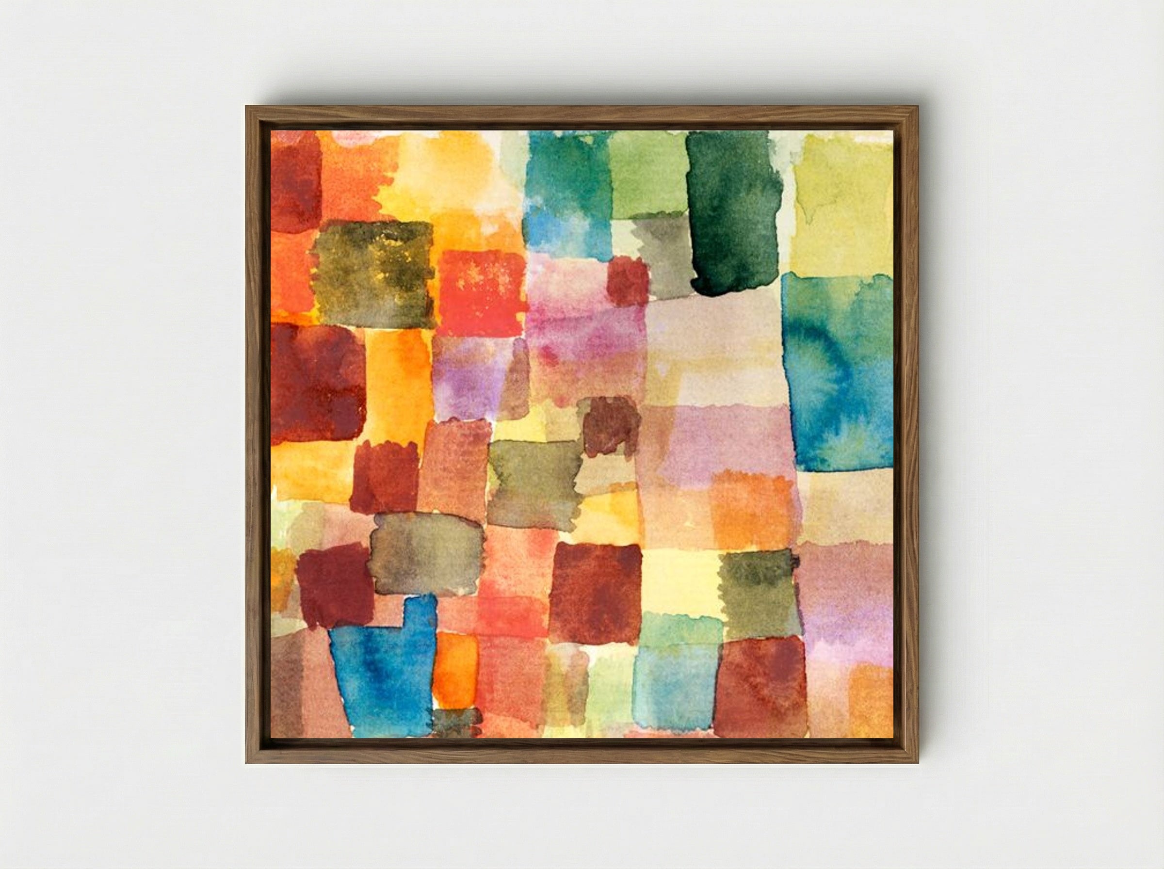 Untitled (Colour Grid) - Paul Klee - Framed Canvas Wood