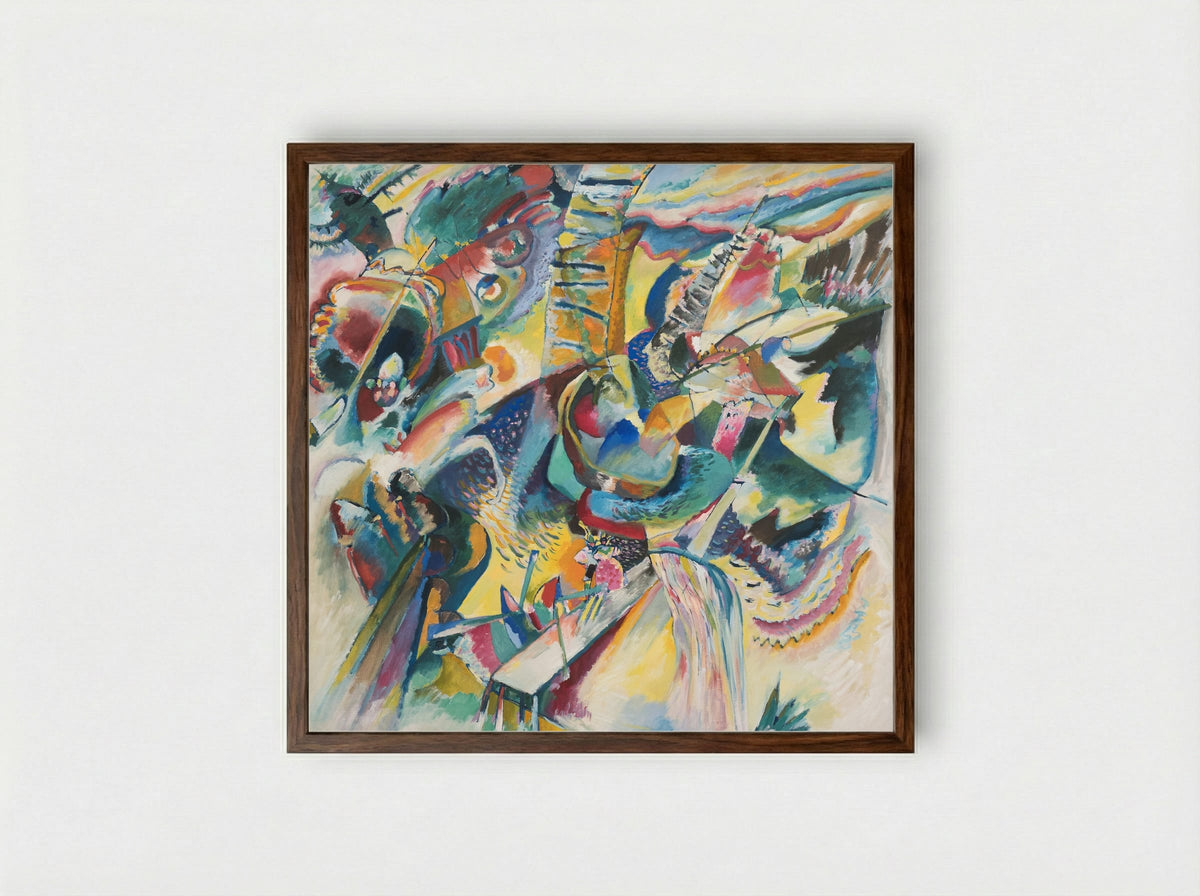 Improvisation Gorge - Wassily Kandinsky - Framed Print Dark Wood