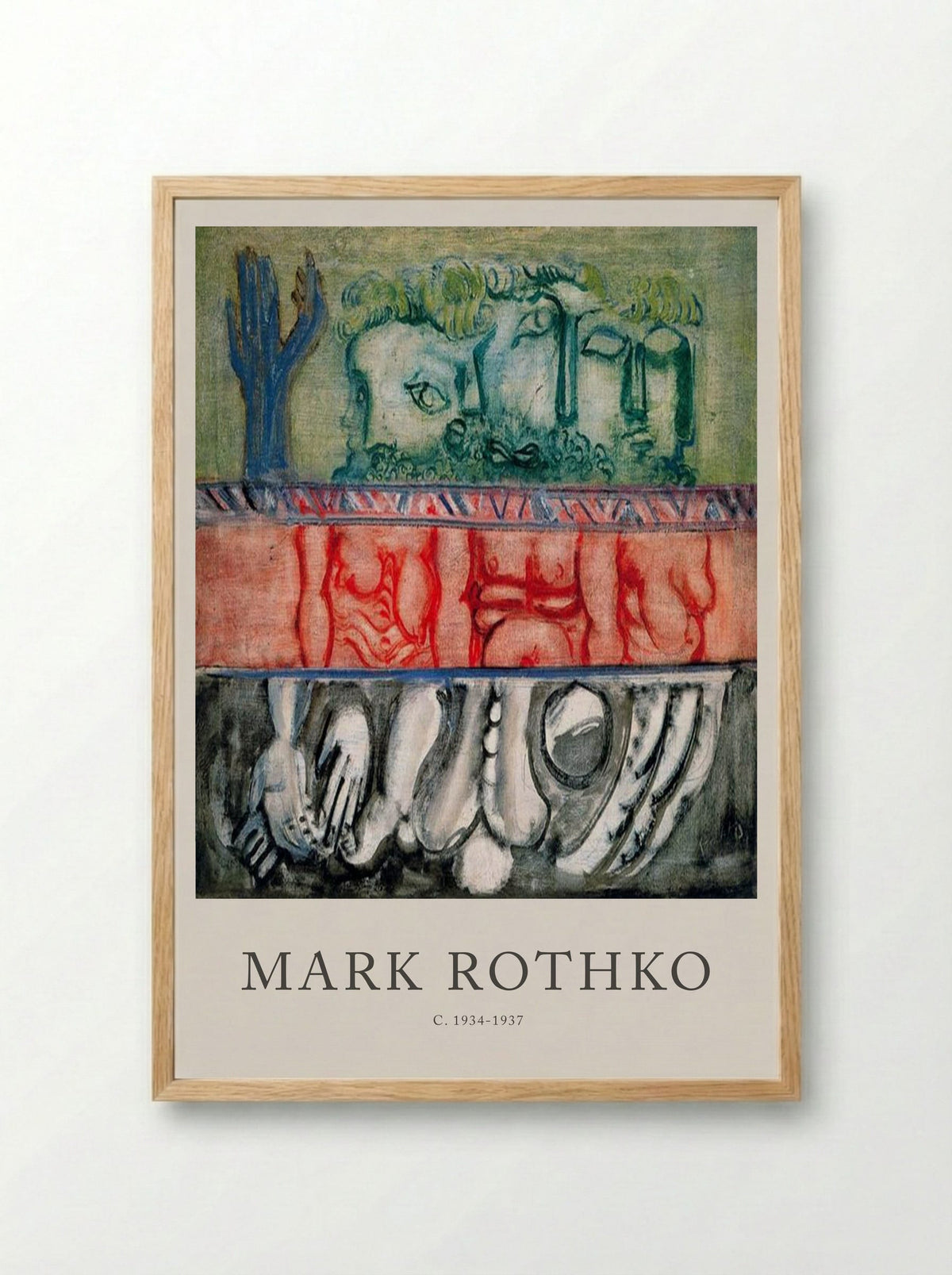 Untitled (Figurative Composition) - Mark Rothko - Framed Print Wood