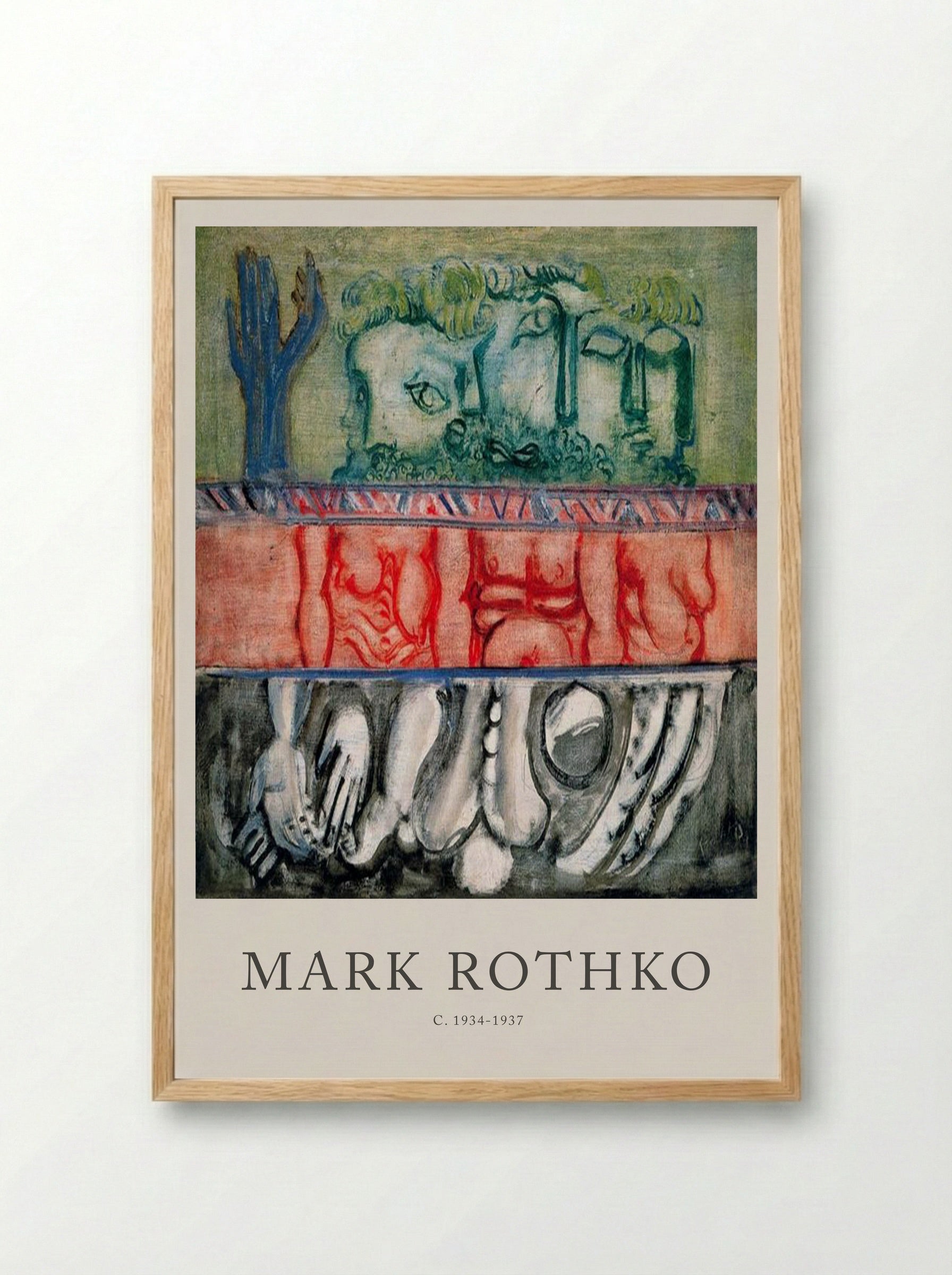 Untitled (Figurative Composition) - Mark Rothko - Framed Print Wood