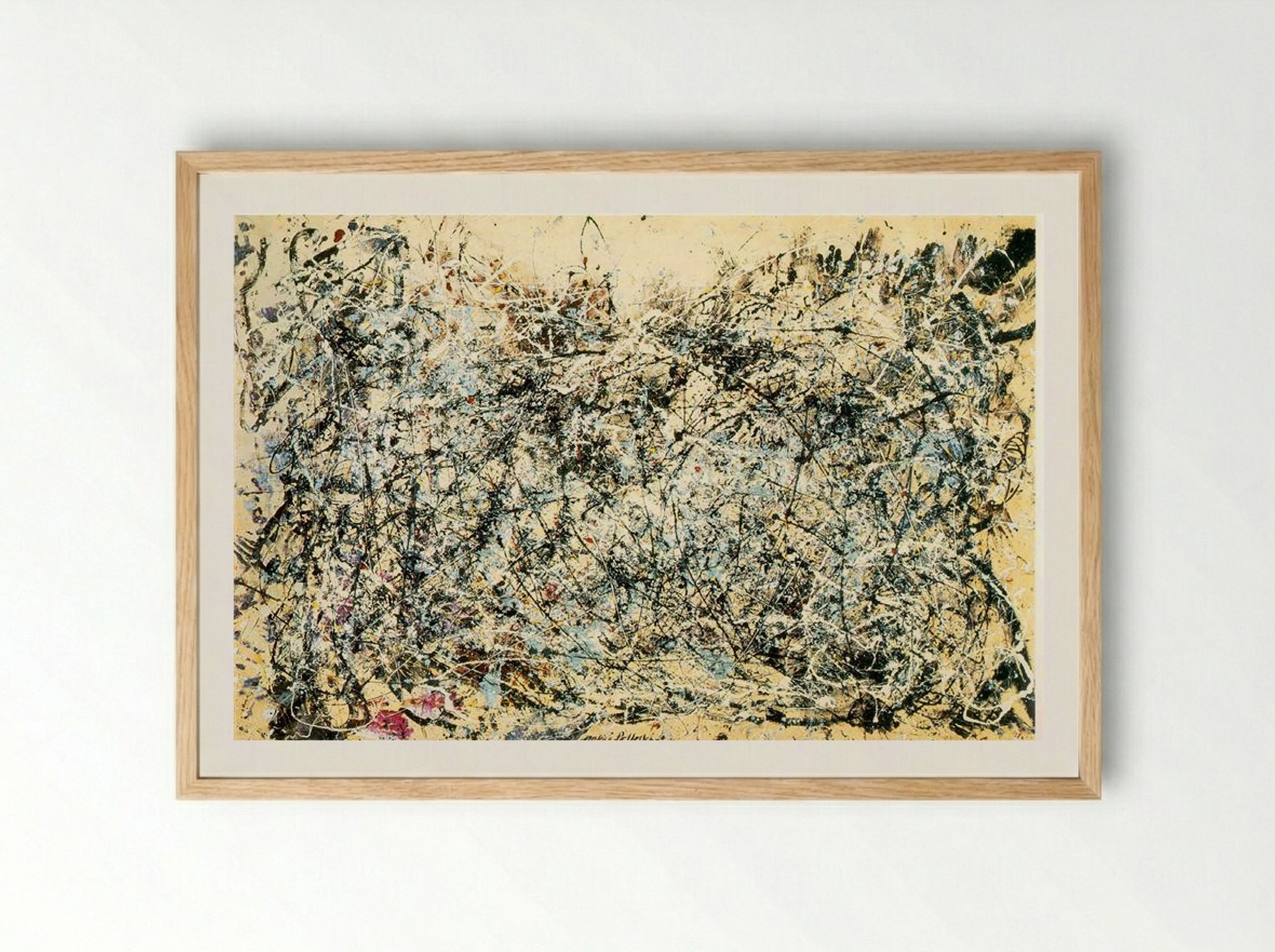 No. 1 (Jackson Pollock) - Jackson Pollock - Framed Print Wood