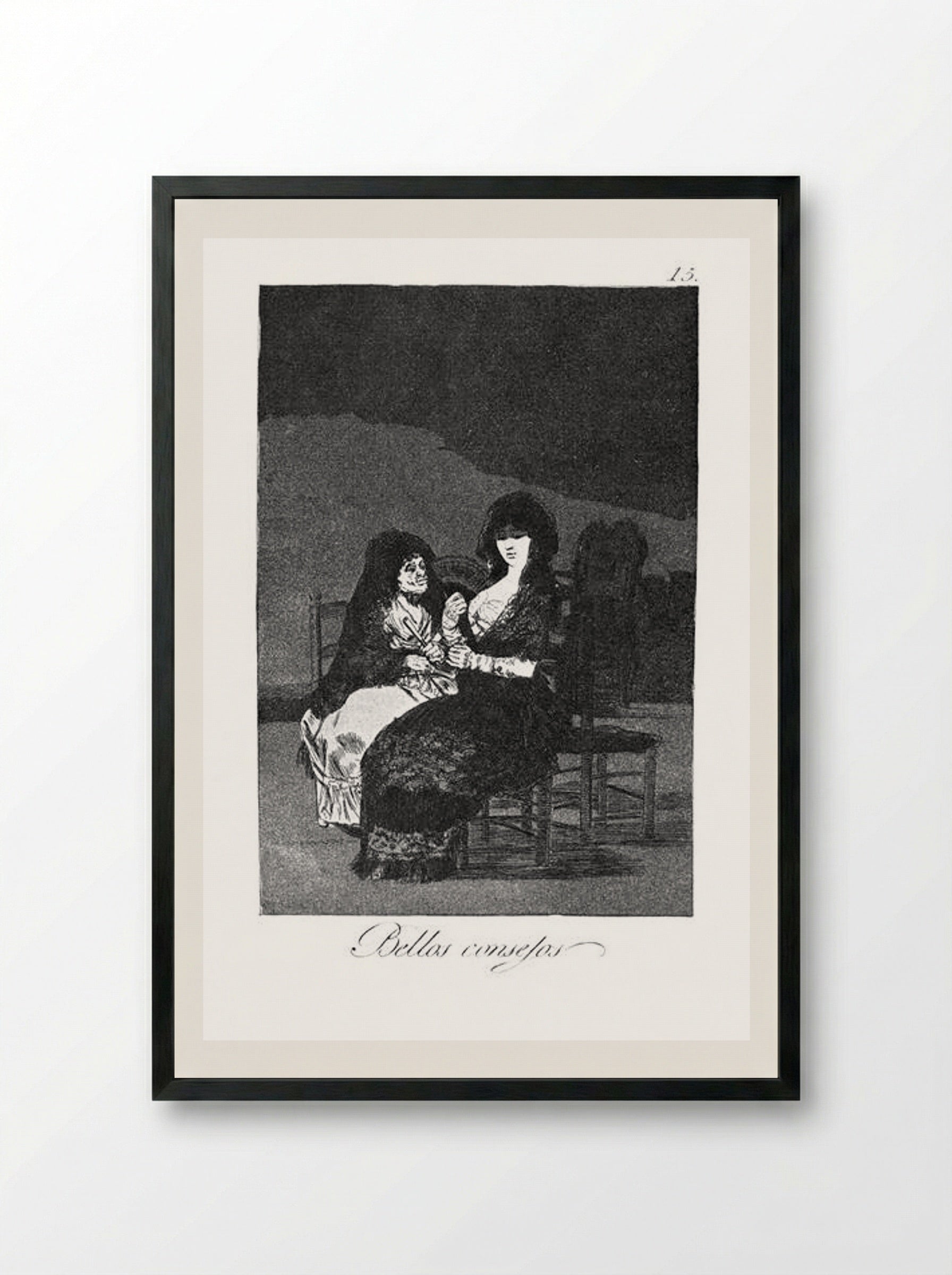 Fine Advice - Francisco Goya - Framed Print Black