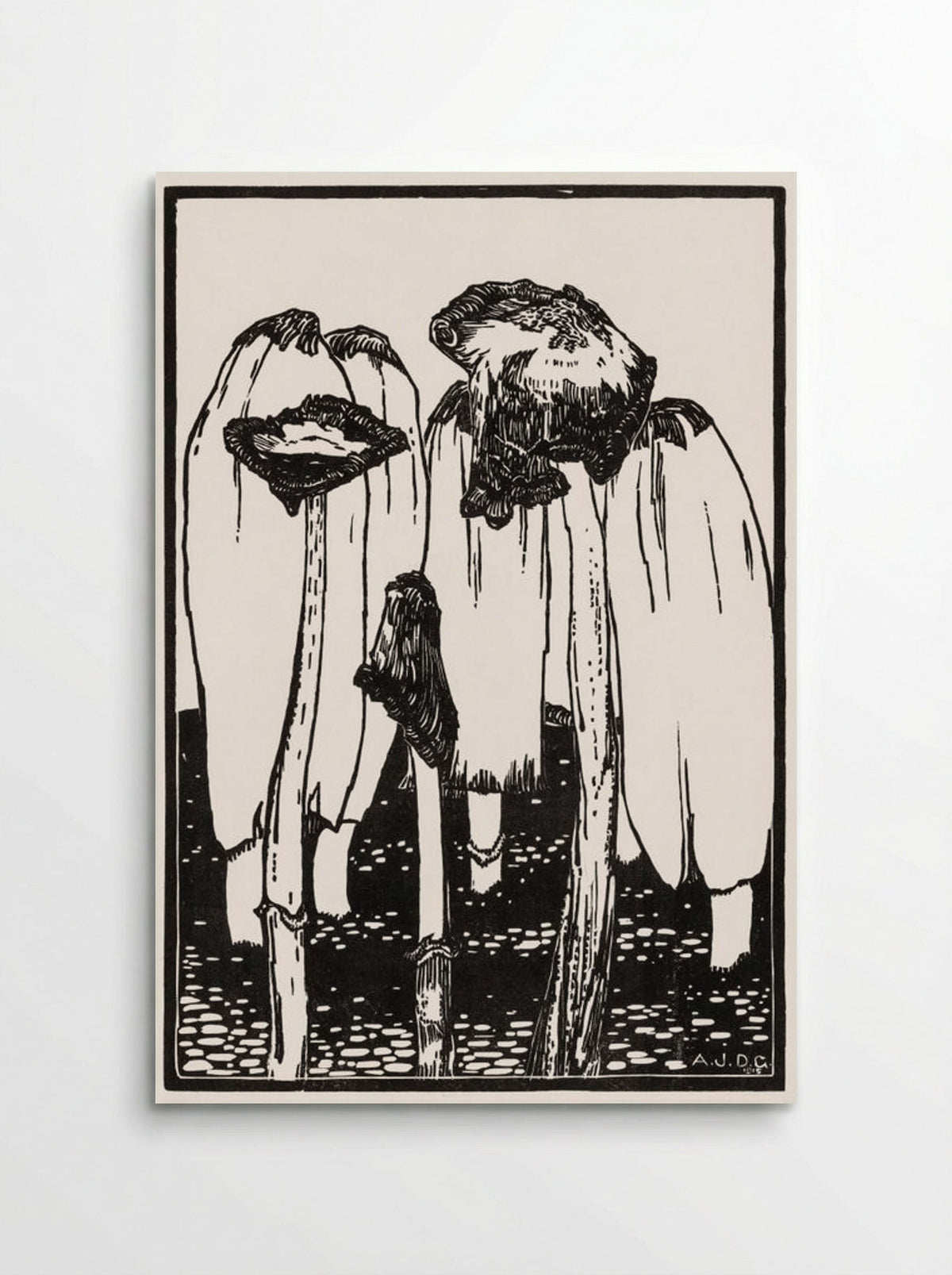 Ink Mushrooms - Julie de Graag - Poster
