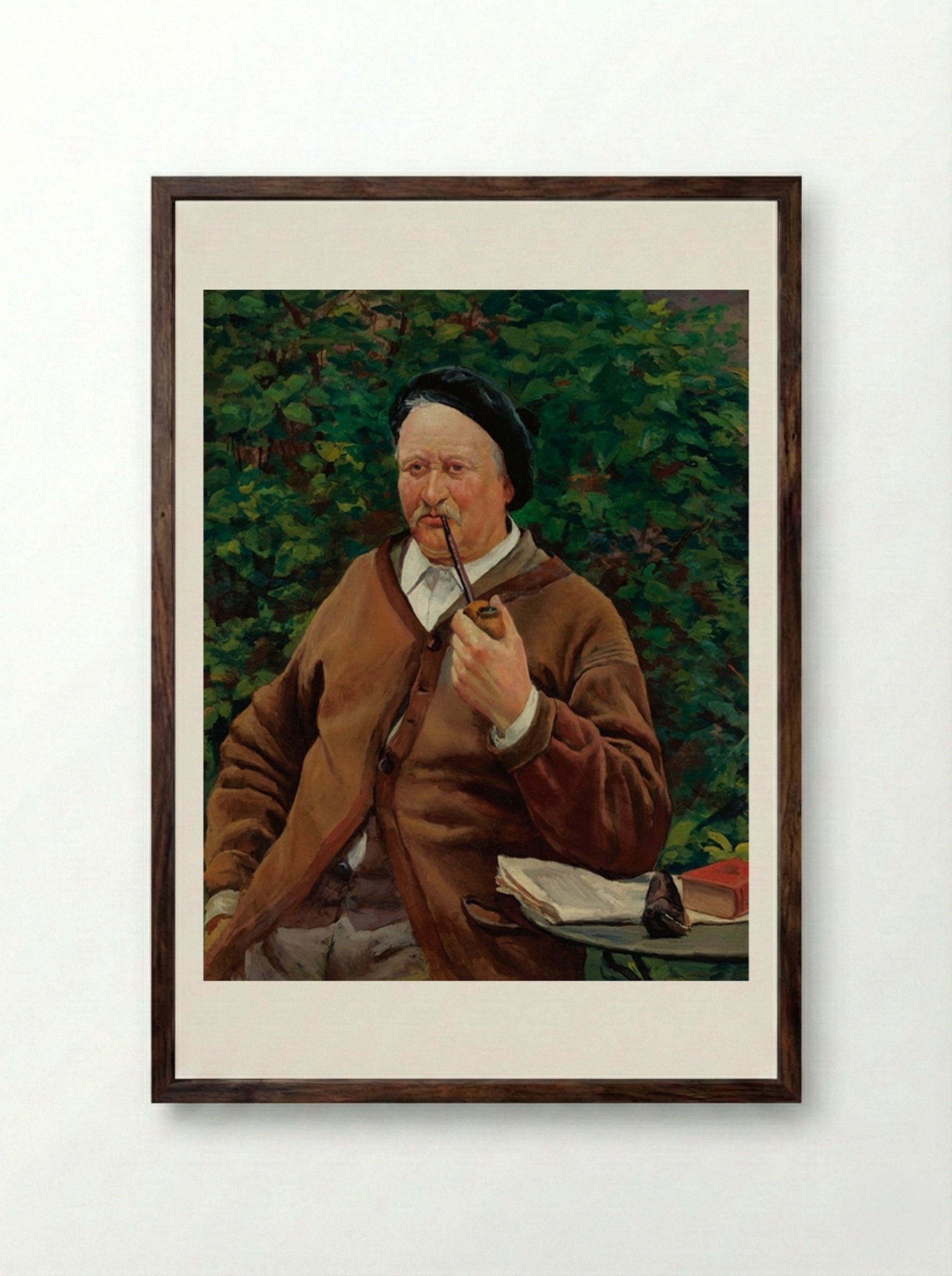 Artist's Father - Maximilien Luce - Framed Print Dark Wood