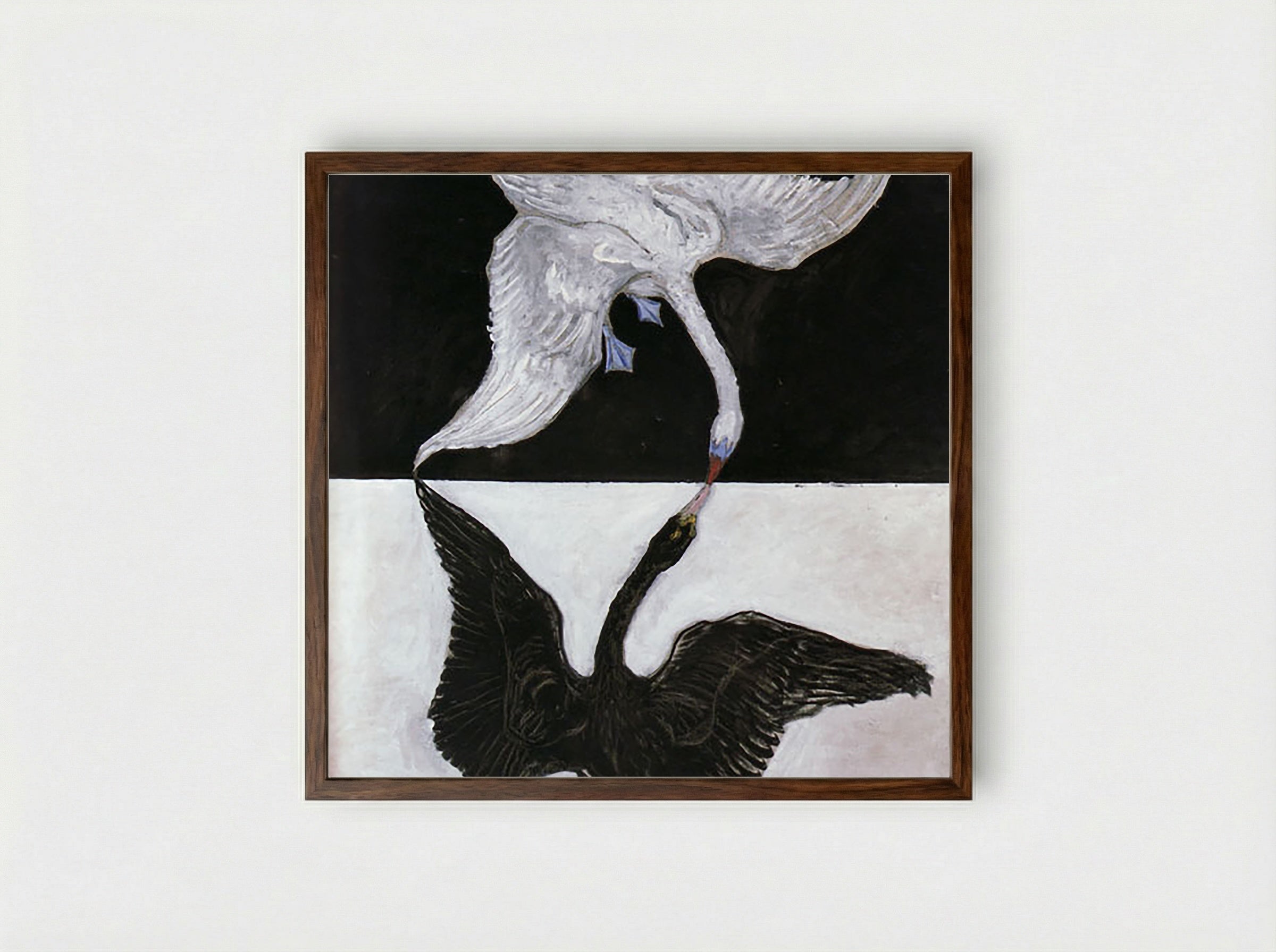 The Swan, No. 1 - Hilma af Klint - Framed Print Dark Wood