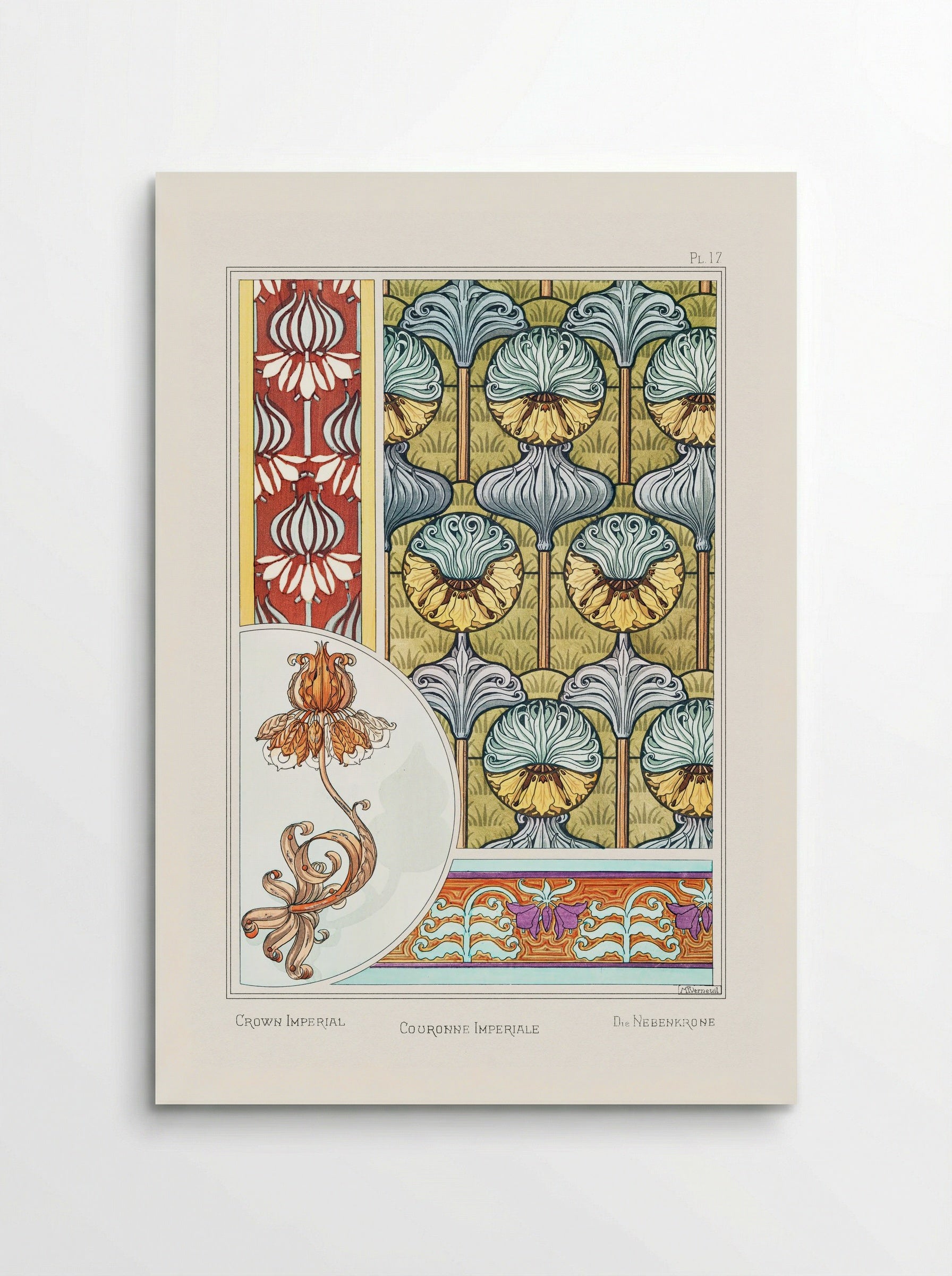 Couronne Impériale (Crown Imperial) from La Plante et ses Applications ornementales - Maurice Pillard Verneuil - Poster