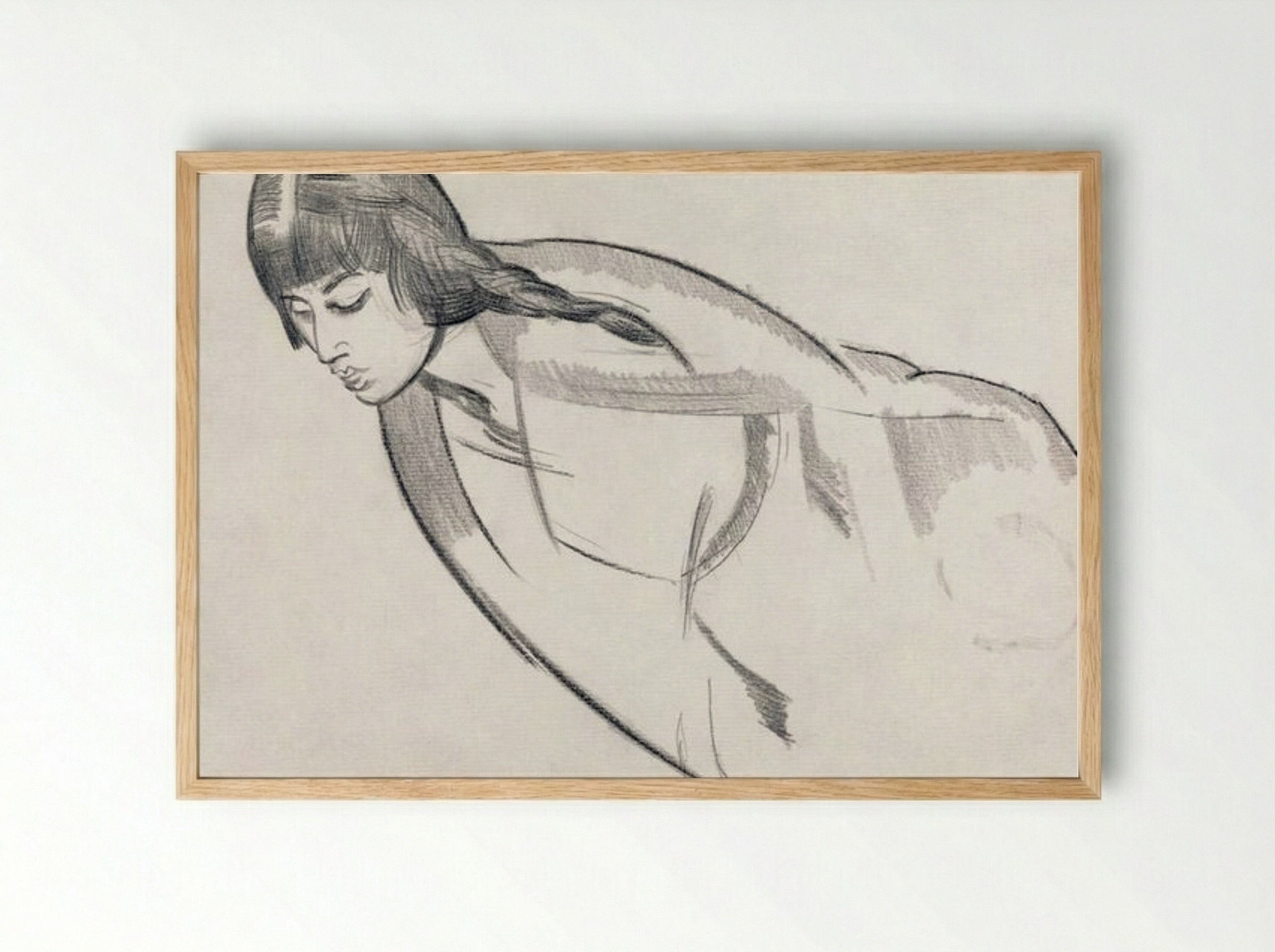 Study of Mrs. Nash - Paul Nash - Framed Print Wood