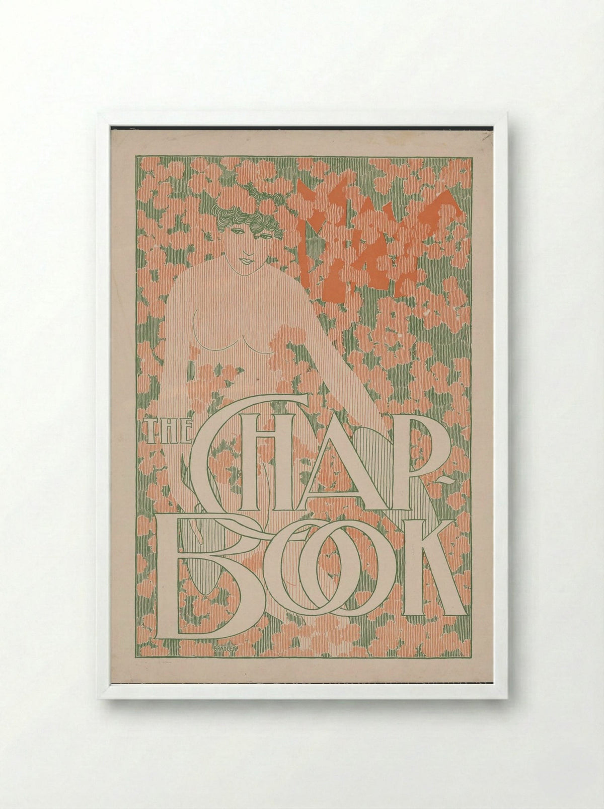 The Chap-Book No. 4, May - Will H. Bradley - Framed Print White