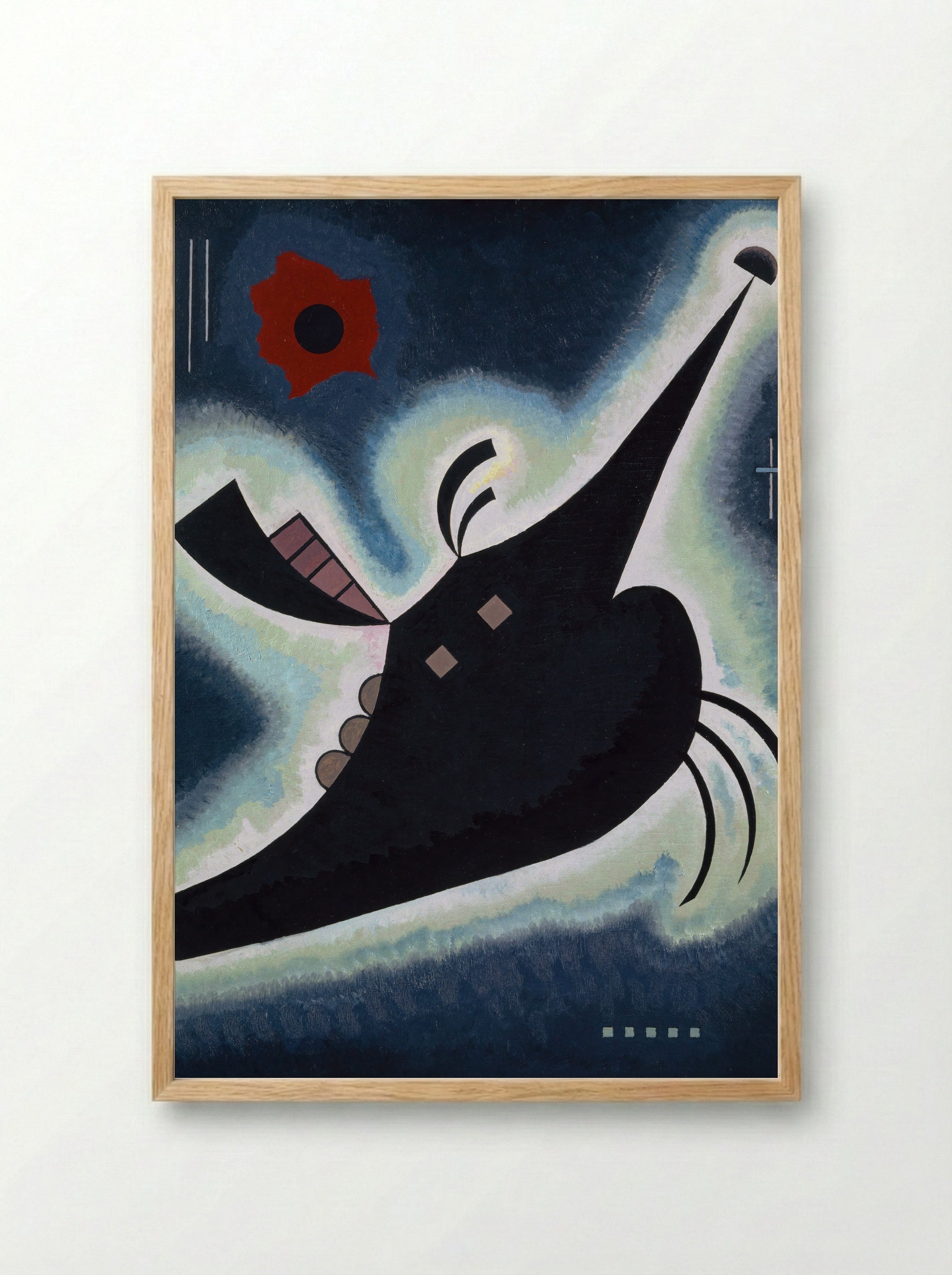 Pointed Black - Wassily Kandinsky - Framed Print Wood