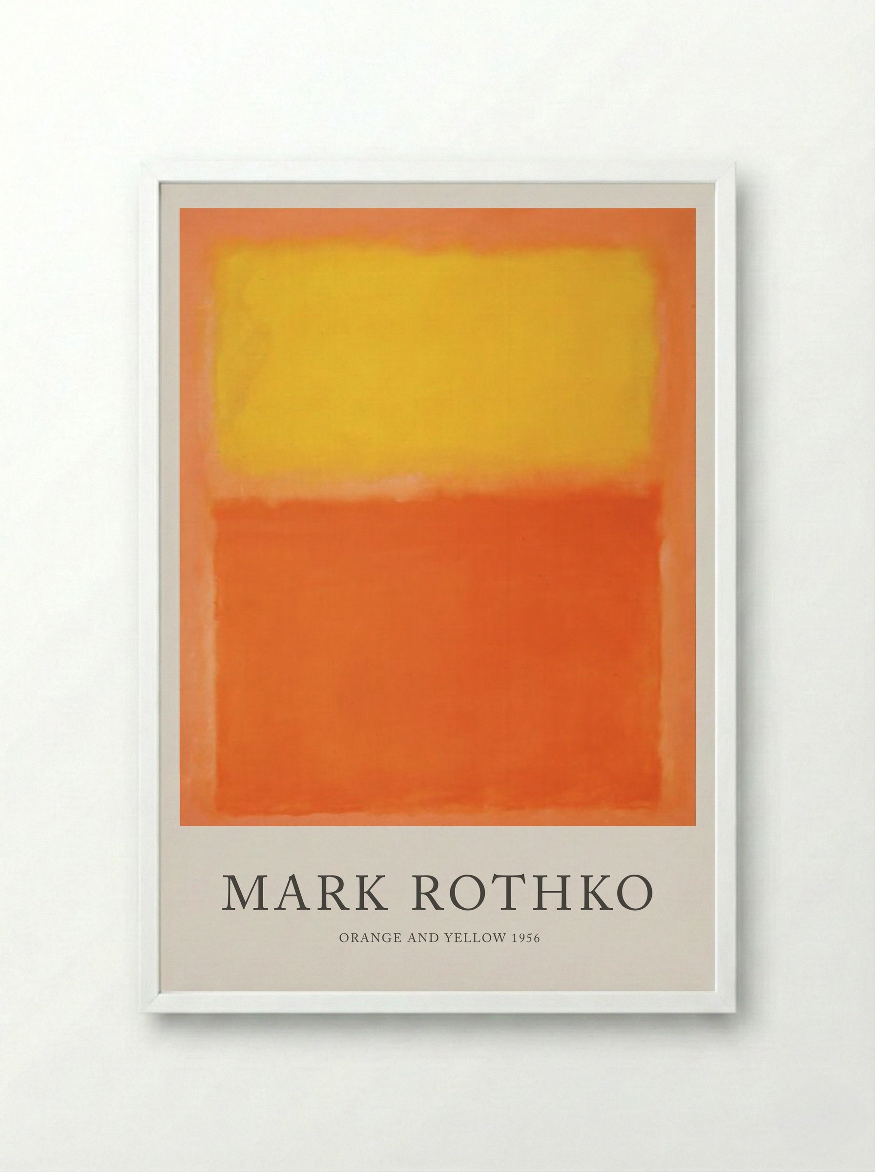 Orange and Yellow - Mark Rothko - Framed Print White