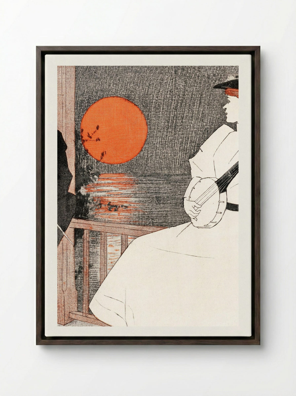 Midsummer Number - Edward Penfield - Framed Canvas Dark Wood