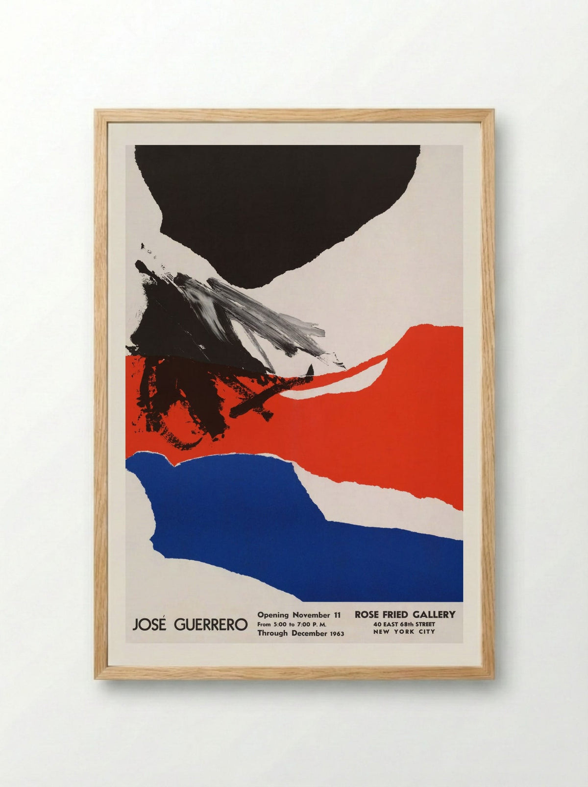 Rose Fried Gallery Exhibition Poster - José Guerrero - Framed Print Wood