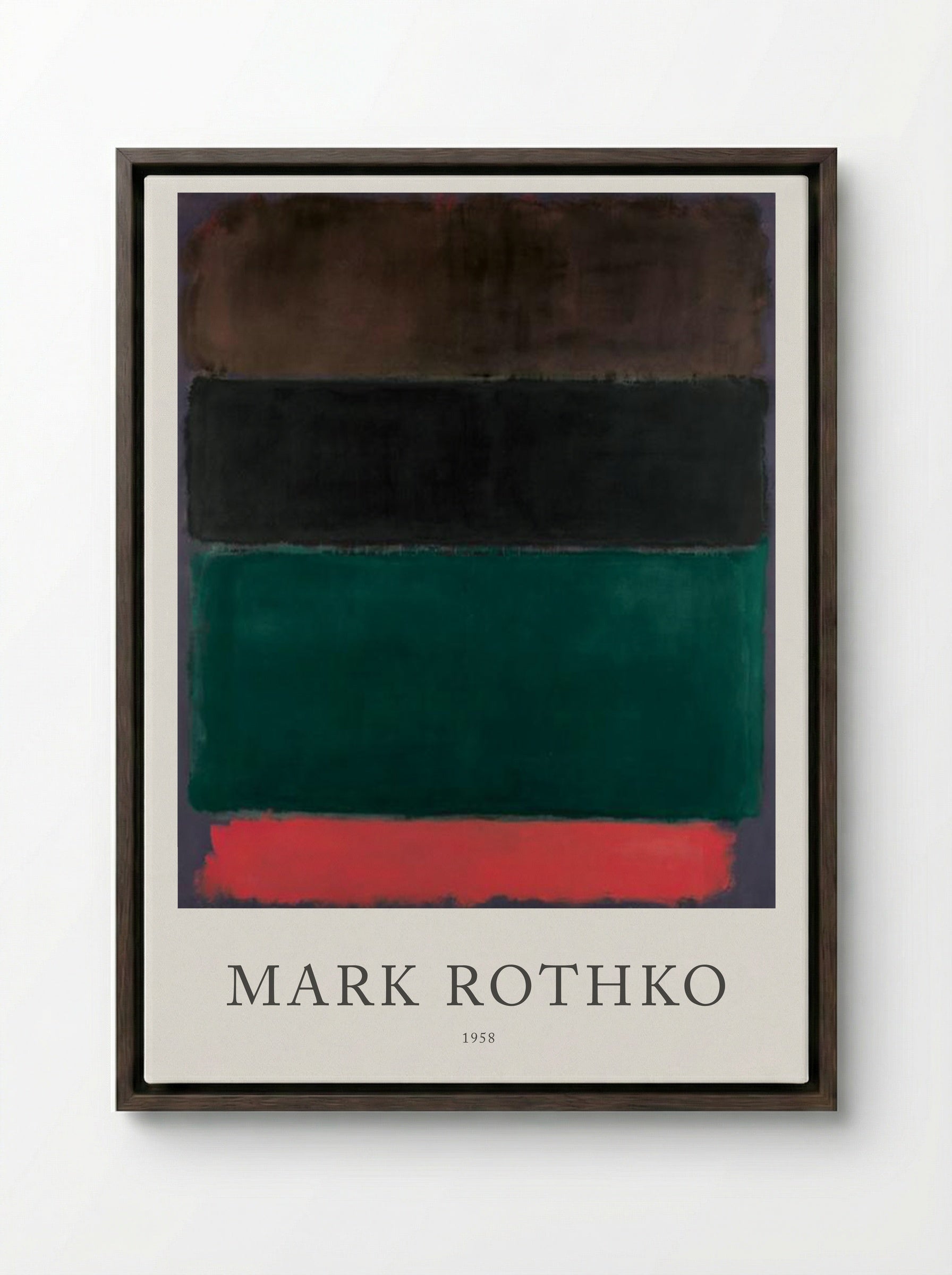 Untitled (Multiform Painting) - Mark Rothko - Framed Canvas Dark Wood