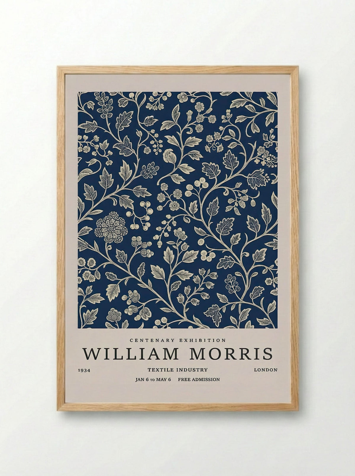 Botanical Vine Tapestry – William Morris Collection - Framed Print Wood
